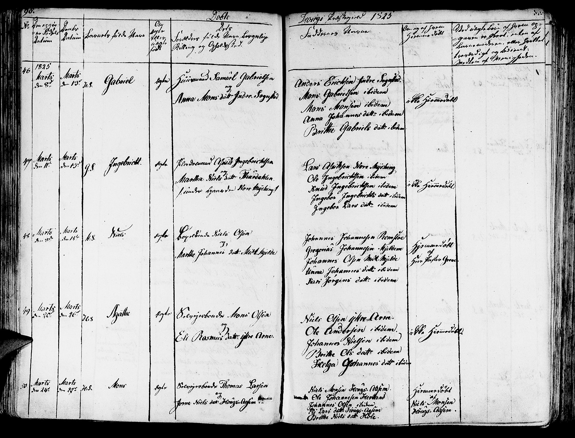 Haus sokneprestembete, AV/SAB-A-75601/H/Haa: Parish register (official) no. A 13, 1821-1827, p. 98