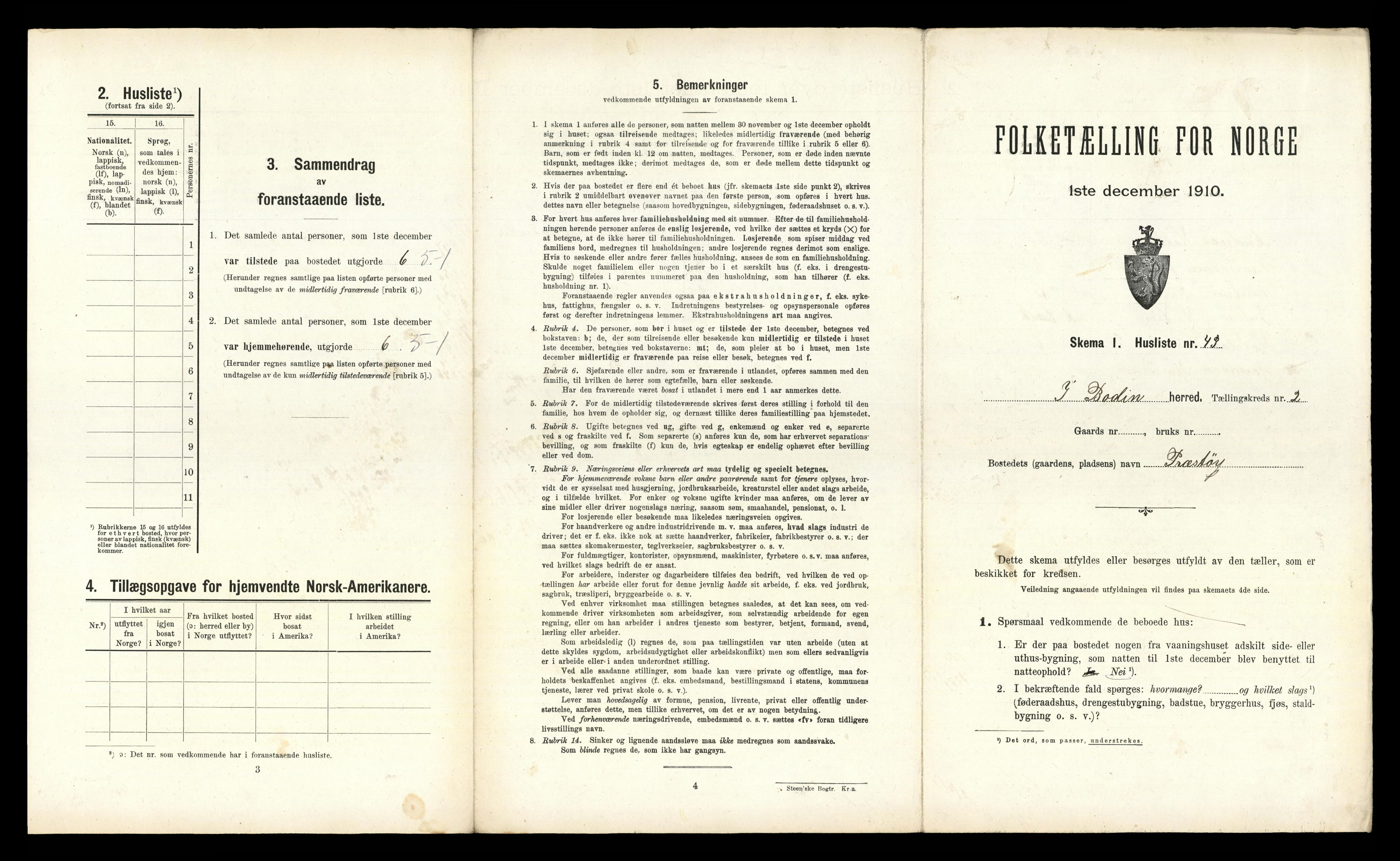 RA, 1910 census for Bodin, 1910, p. 167