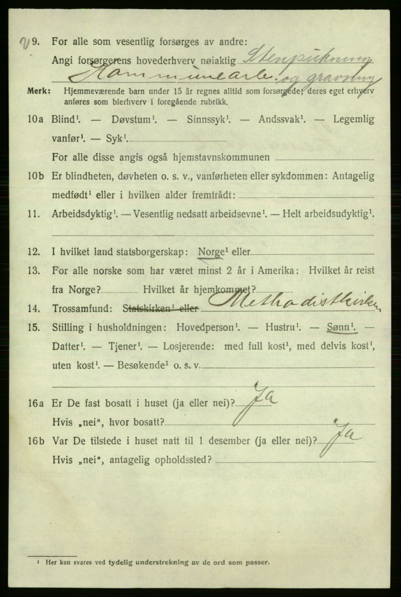 SAO, 1920 census for Fredrikshald, 1920, p. 17406