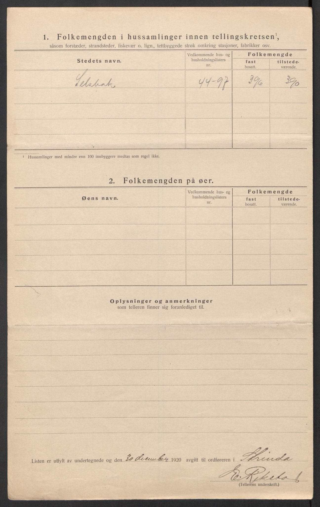 SAT, 1920 census for Strinda, 1920, p. 60