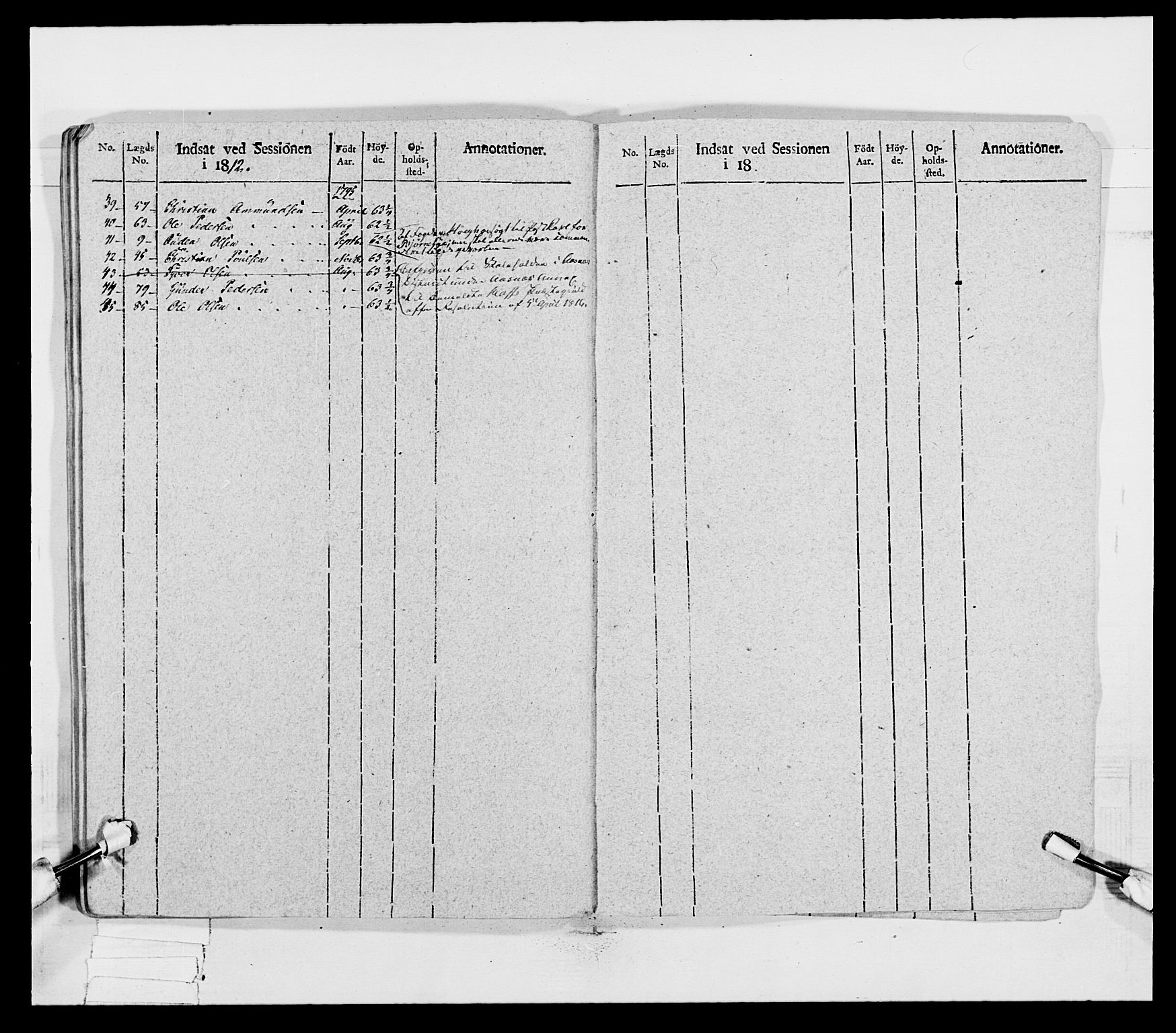 Generalitets- og kommissariatskollegiet, Det kongelige norske kommissariatskollegium, AV/RA-EA-5420/E/Eh/L0027: Skiløperkompaniene, 1812-1832, p. 58