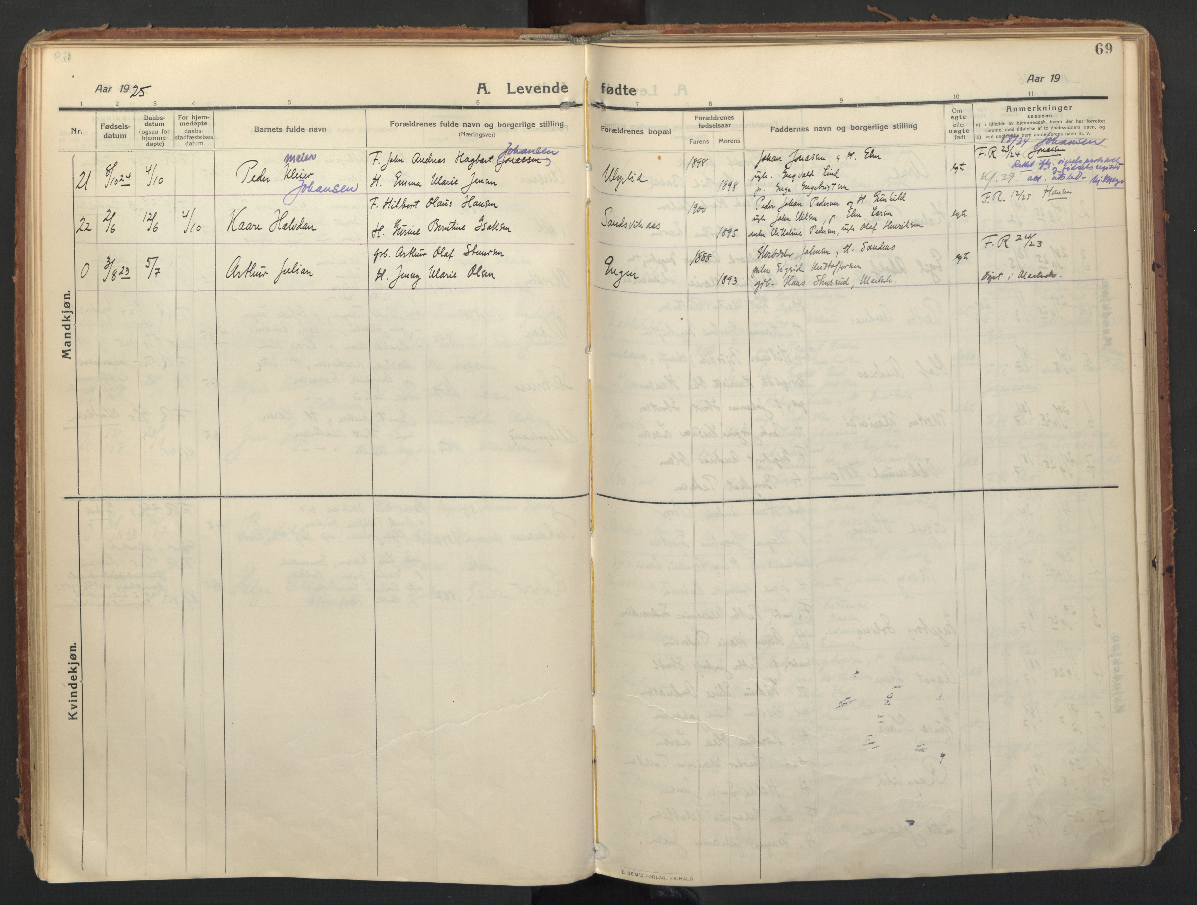 Balsfjord sokneprestembete, AV/SATØ-S-1303/G/Gaa/L0008kirke: Parish register (official) no. 8, 1910-1927, p. 69