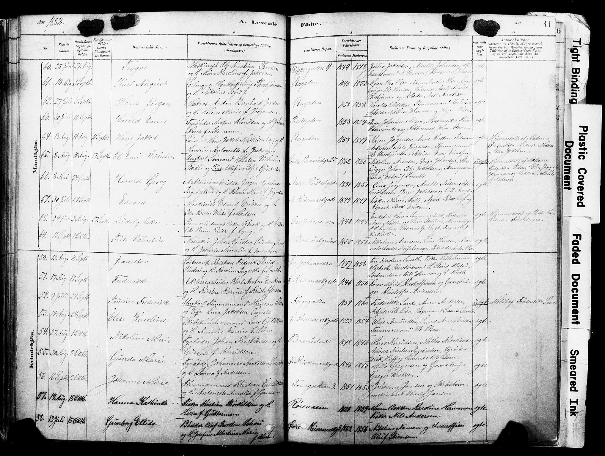 Horten kirkebøker, AV/SAKO-A-348/F/Fa/L0003: Parish register (official) no. 3, 1878-1887, p. 41