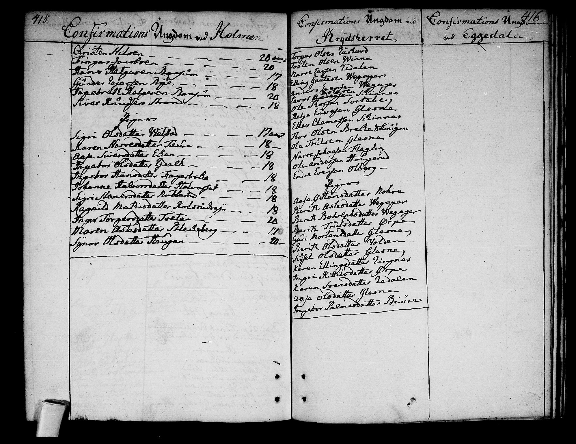 Sigdal kirkebøker, AV/SAKO-A-245/F/Fa/L0002: Parish register (official) no. I 2, 1778-1792, p. 415-416