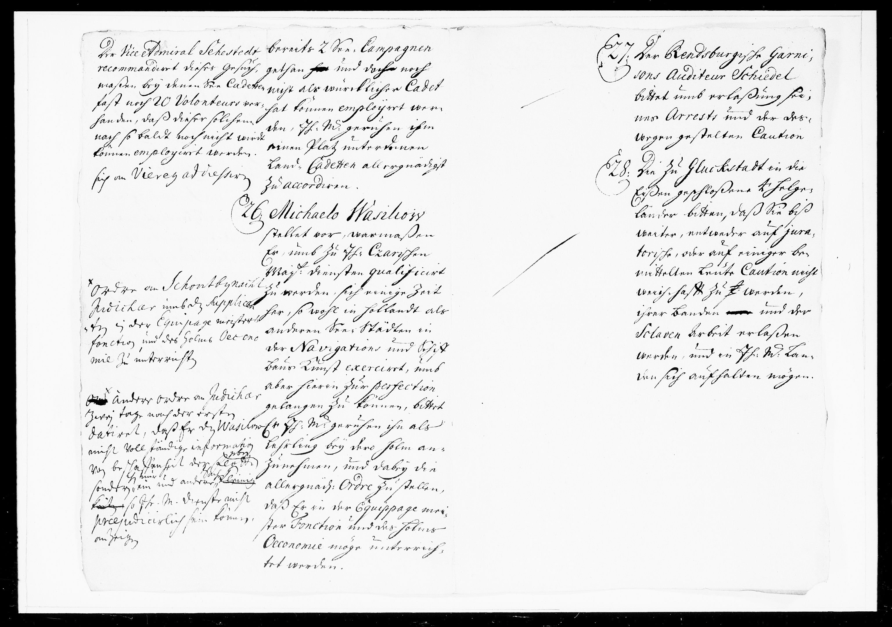 Krigskollegiet, Krigskancelliet, DRA/A-0006/-/1003-1013: Refererede sager, 1714, p. 24