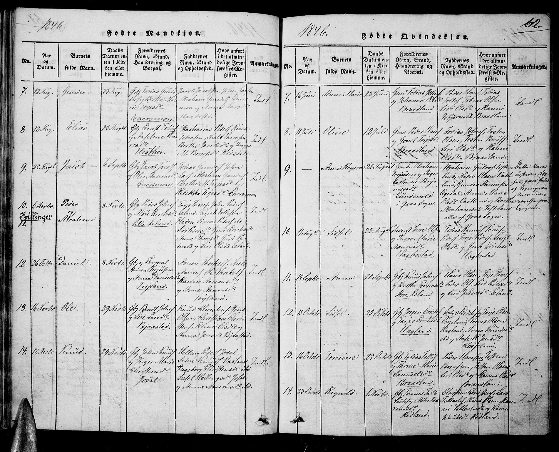 Nord-Audnedal sokneprestkontor, AV/SAK-1111-0032/F/Fa/Fab/L0001: Parish register (official) no. A 1, 1816-1858, p. 62