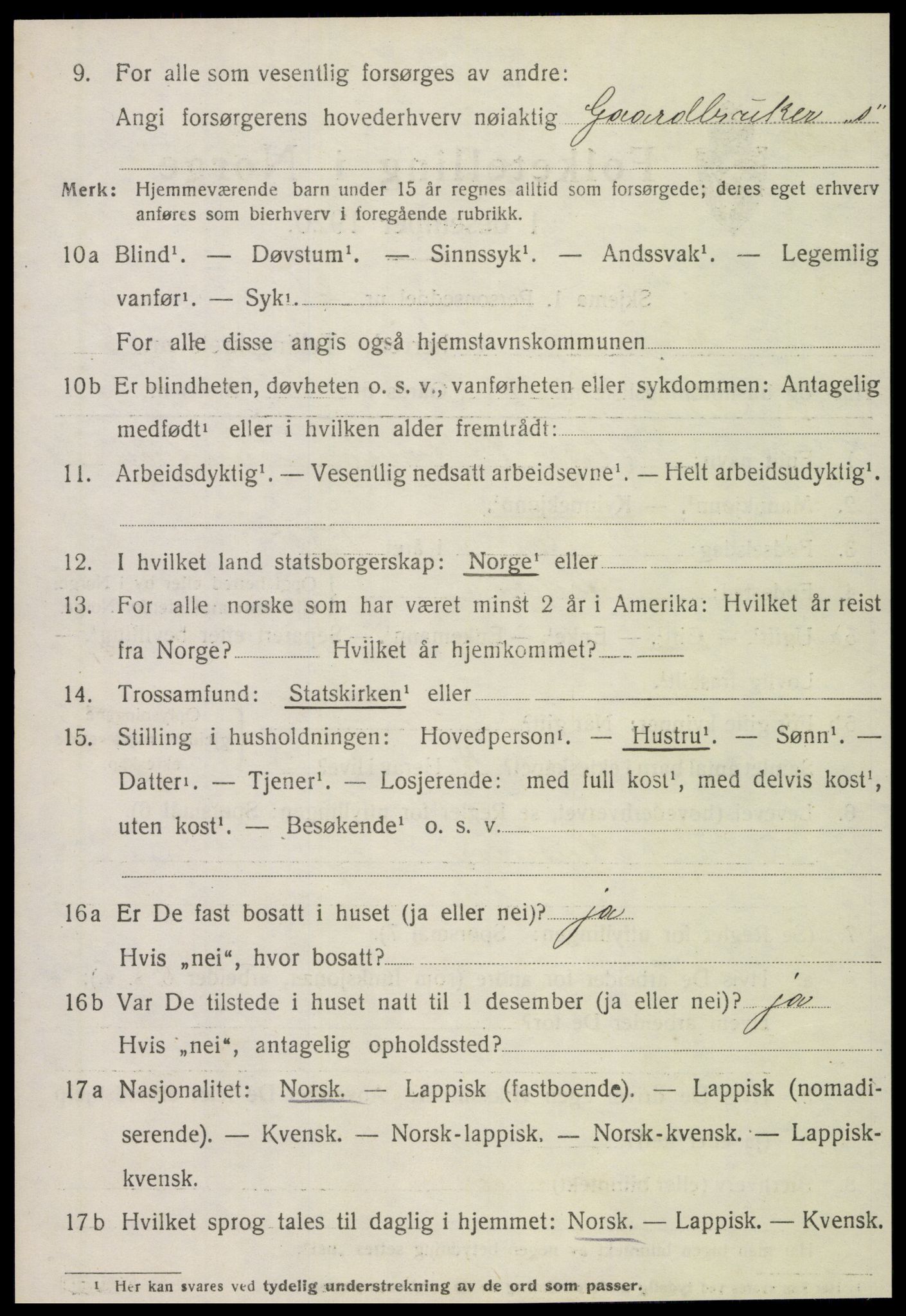 SAT, 1920 census for Inderøy, 1920, p. 5622