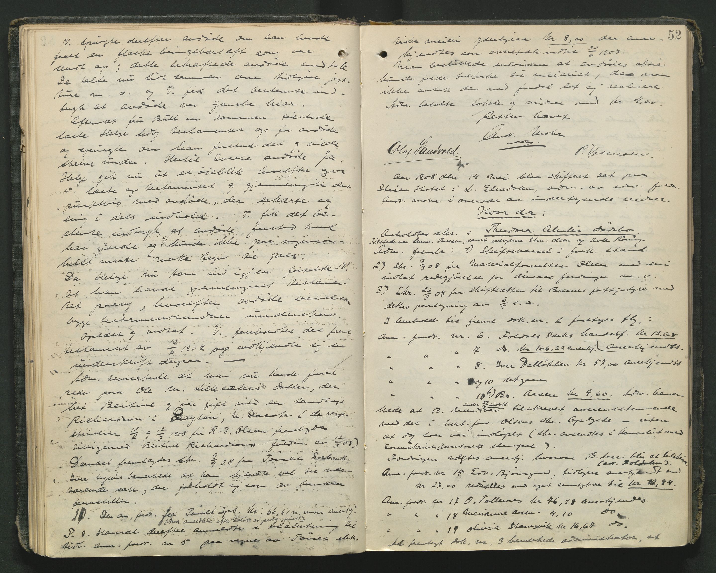 Nord-Østerdal tingrett, AV/SAH-TING-020/J/Jc/L0005: Skifteforhandlingsprotokoll, 1907-1914, p. 52