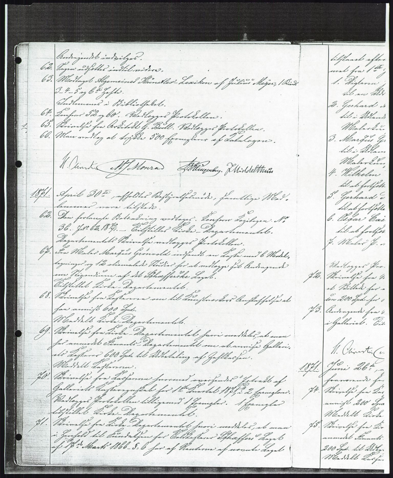 Nasjonalgalleriet, NMFK/NG-1000/A/Aa/L0001: Forhandlingsprotokoll 1869-1877, 1869-1877, p. 19