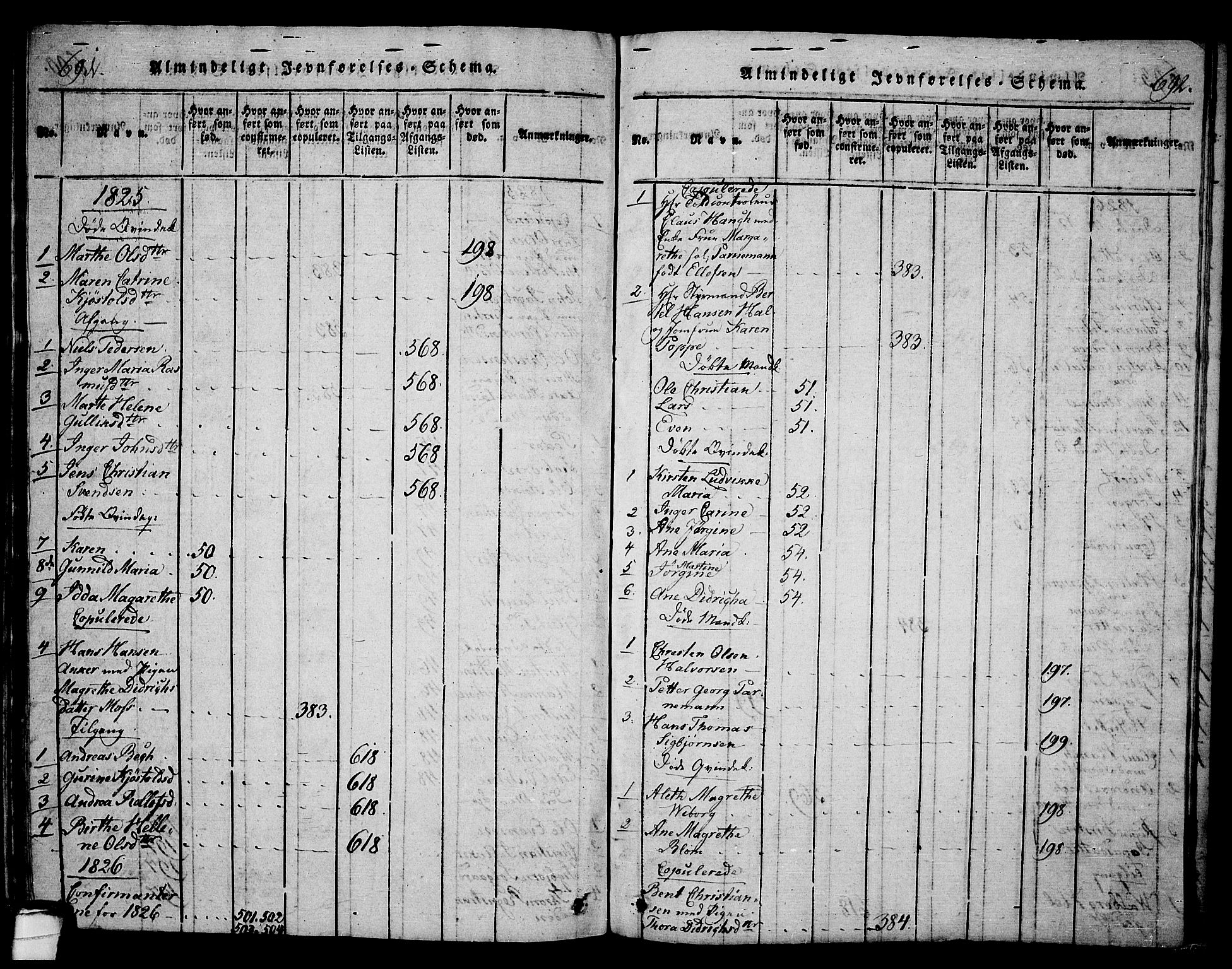 Langesund kirkebøker, SAKO/A-280/G/Ga/L0003: Parish register (copy) no. 3, 1815-1858, p. 691-692