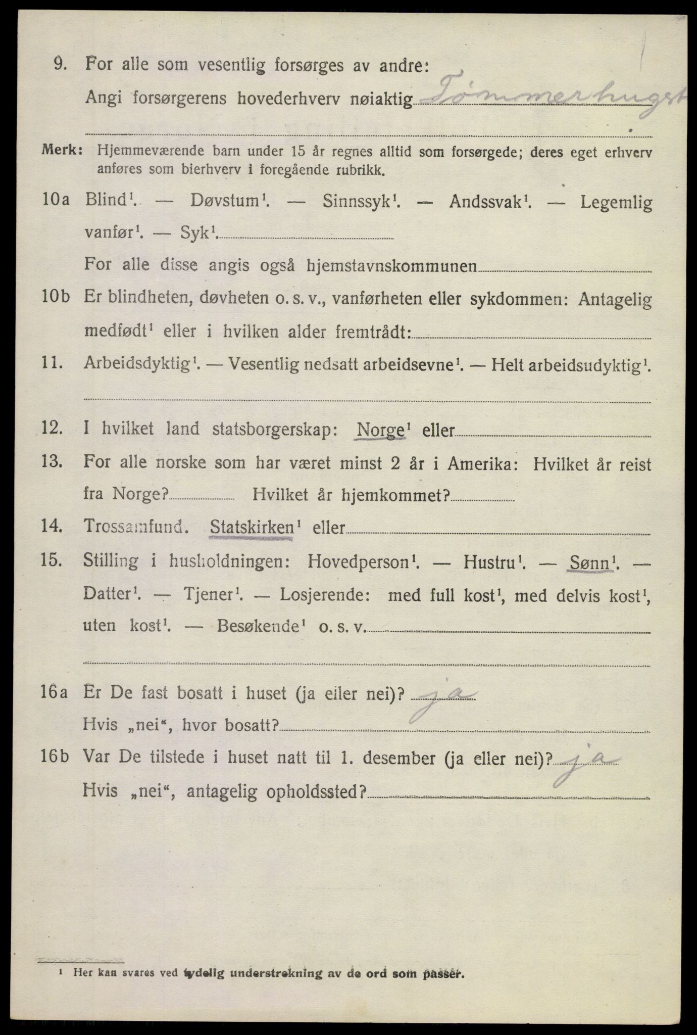 SAKO, 1920 census for Ytre Sandsvær, 1920, p. 3021