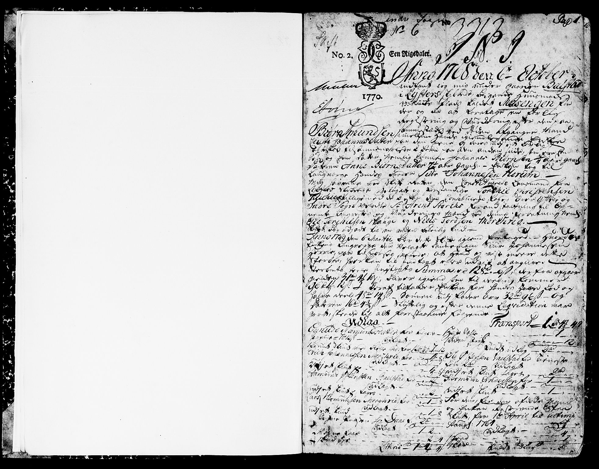 Indre Sogn tingrett, AV/SAB-A-3301/1/H/Ha/L0008a: Skifteprotokoll 8a, 1768-1774, p. 1b-2a