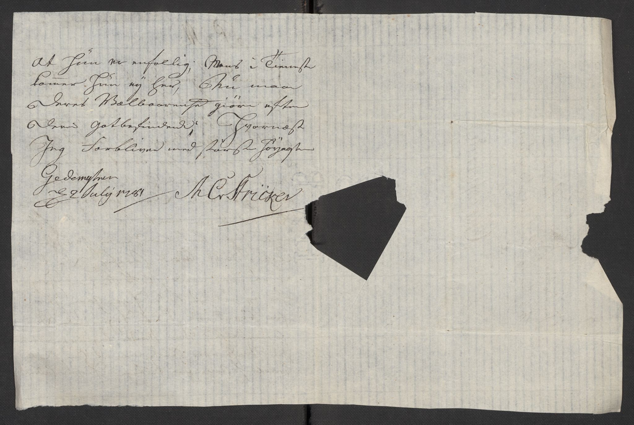 Oslo politidistrikt, AV/SAO-A-10085/D/Da/L0003: Innkomne brev, pro memoria m.v., 1781, p. 168