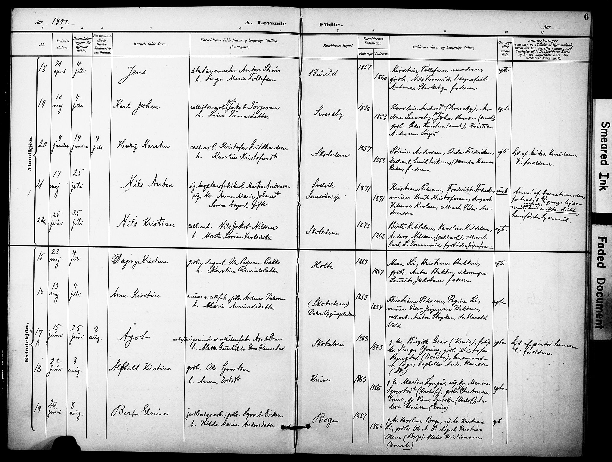 Eiker kirkebøker, AV/SAKO-A-4/F/Fc/L0003: Parish register (official) no. III 3, 1897-1981, p. 6