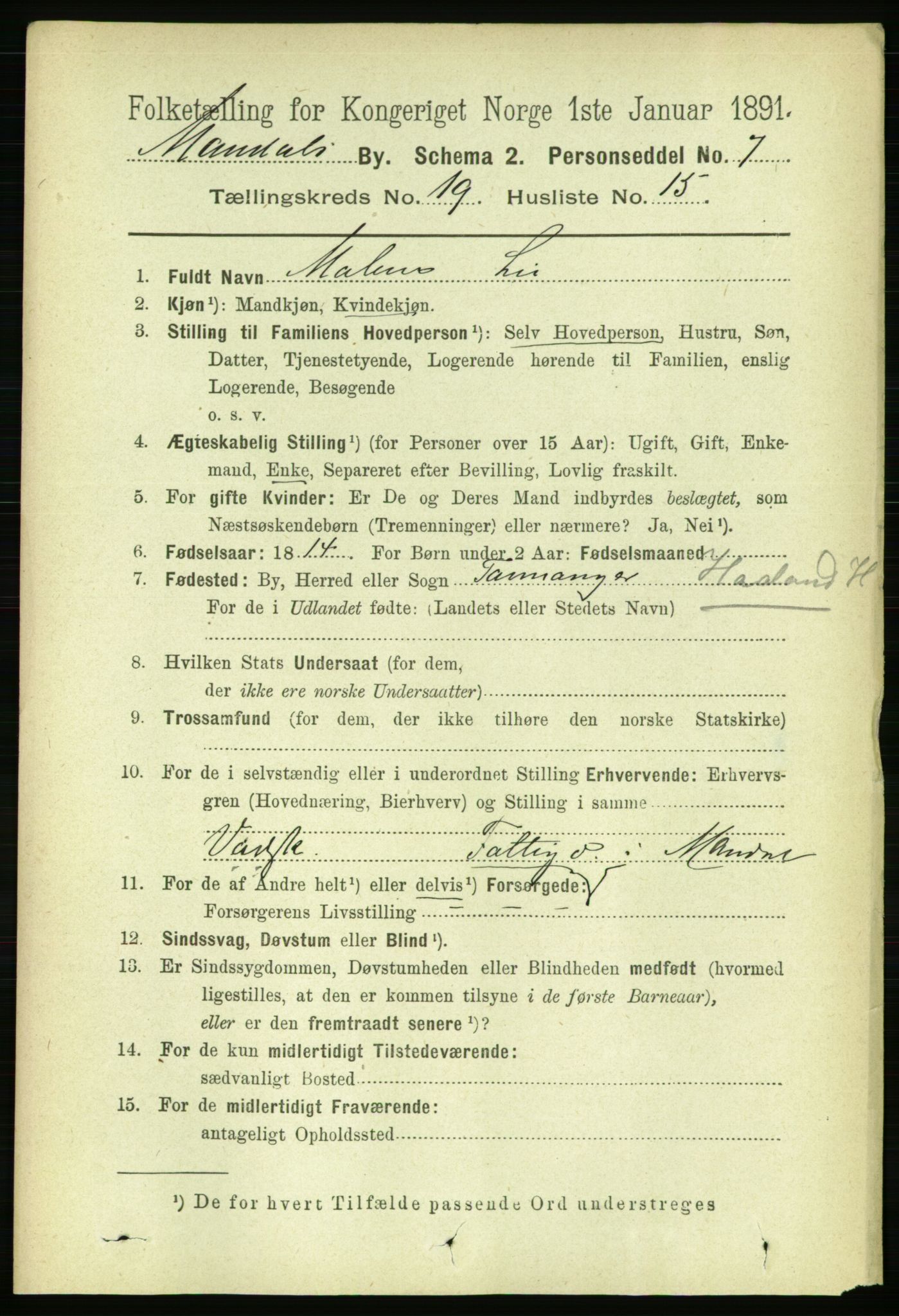 RA, 1891 census for 1002 Mandal, 1891, p. 3903