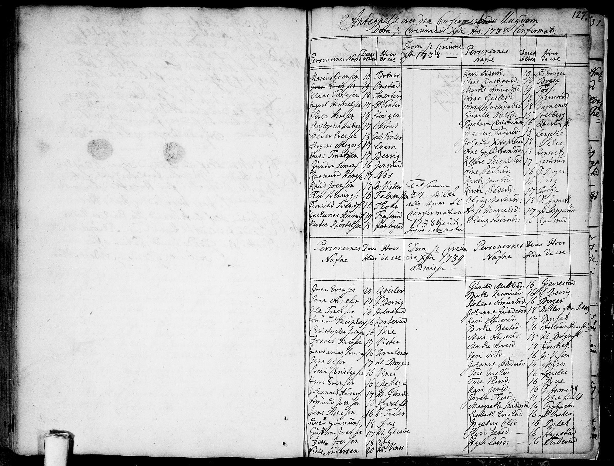 Skiptvet prestekontor Kirkebøker, SAO/A-20009/F/Fa/L0002: Parish register (official) no. 2, 1734-1759, p. 127