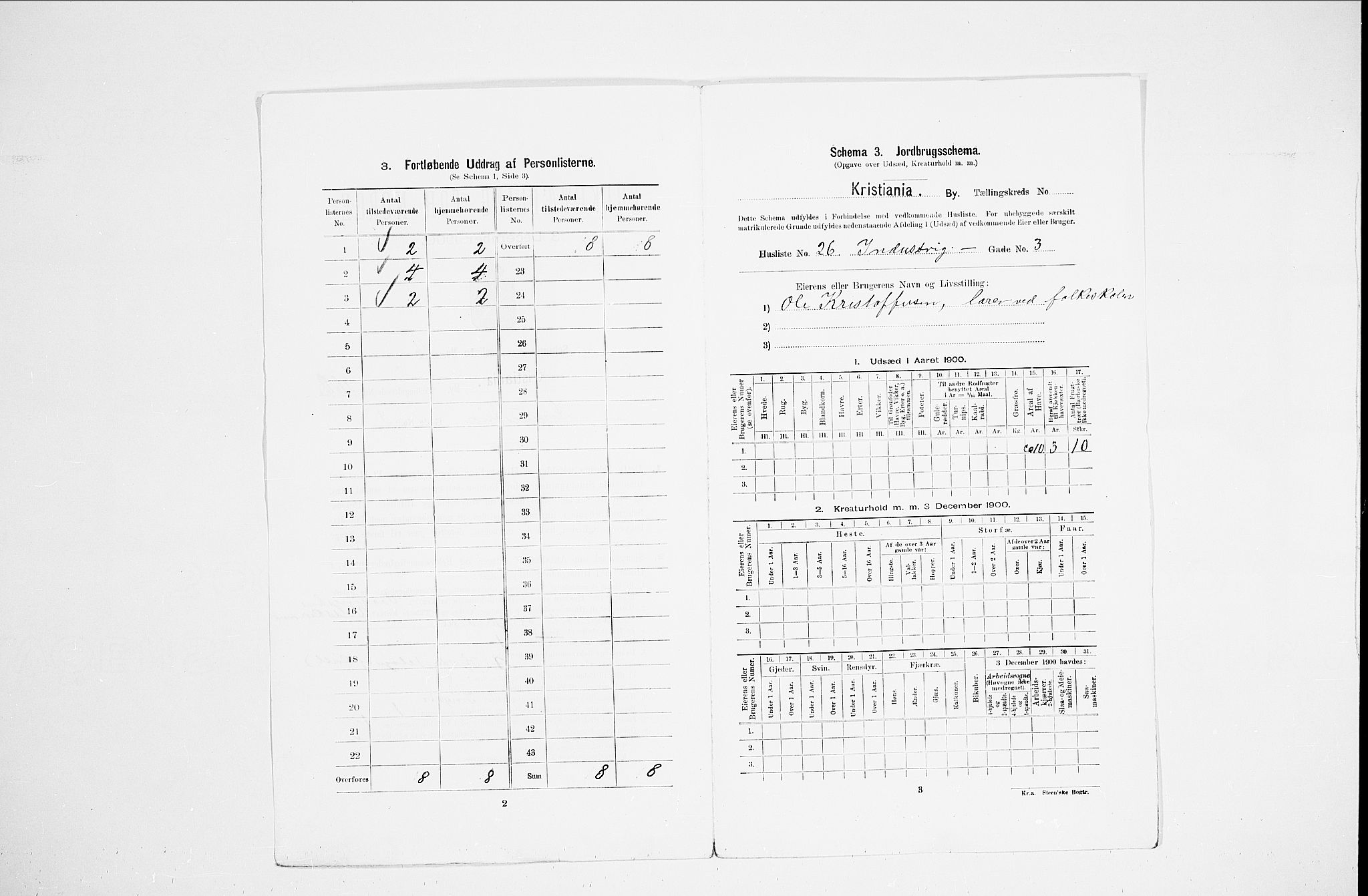 SAO, 1900 census for Kristiania, 1900, p. 40789