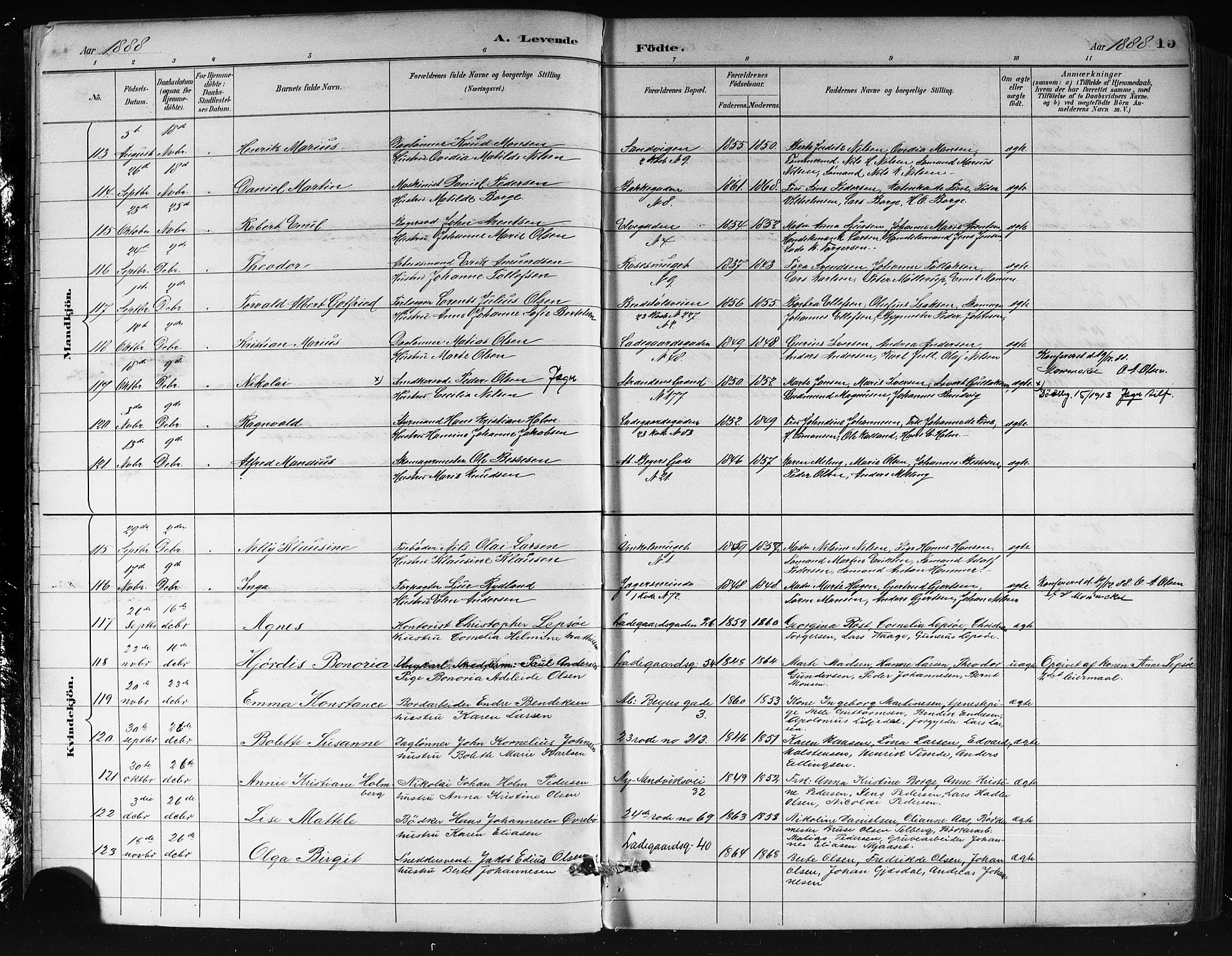 Sandviken Sokneprestembete, AV/SAB-A-77601/H/Hb/L0002: Parish register (copy) no. A 3, 1888-1902, p. 15