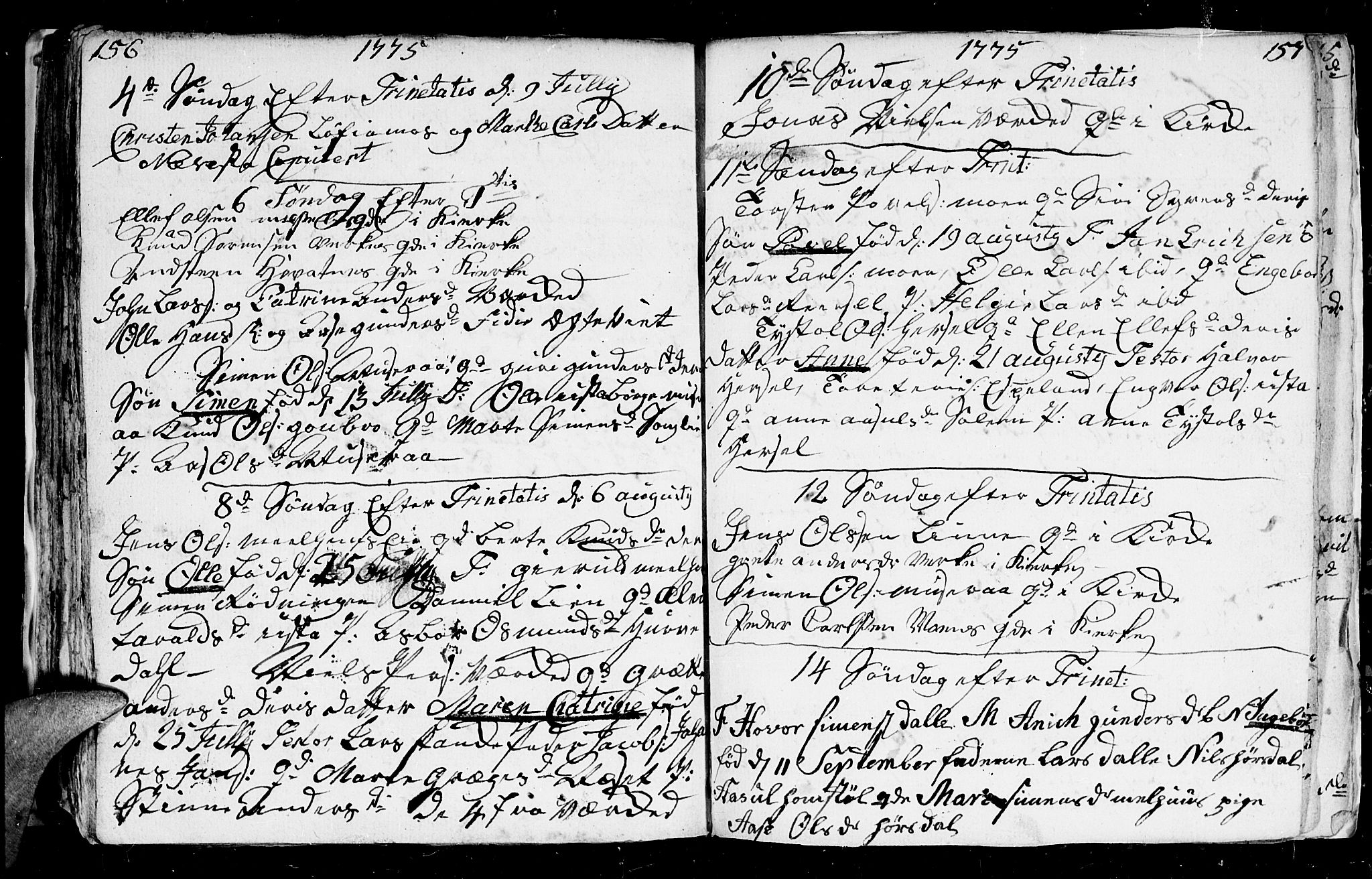 Froland sokneprestkontor, AV/SAK-1111-0013/F/Fb/L0003: Parish register (copy) no. B 3, 1759-1776, p. 156-157