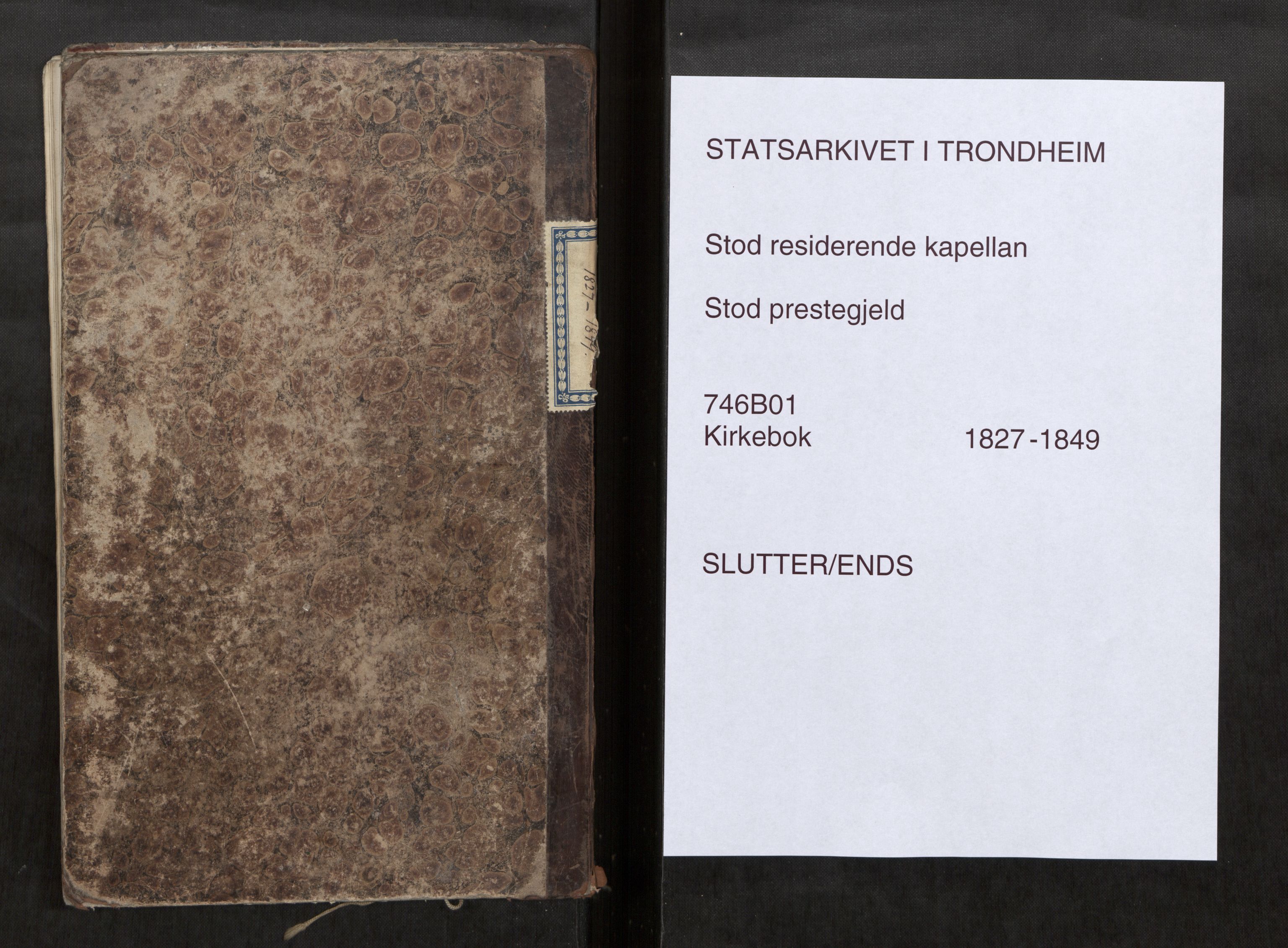 Stod sokneprestkontor, SAT/A-1164/2/I/I1/I1d/L0001: Curate's parish register no. 1, 1827-1849