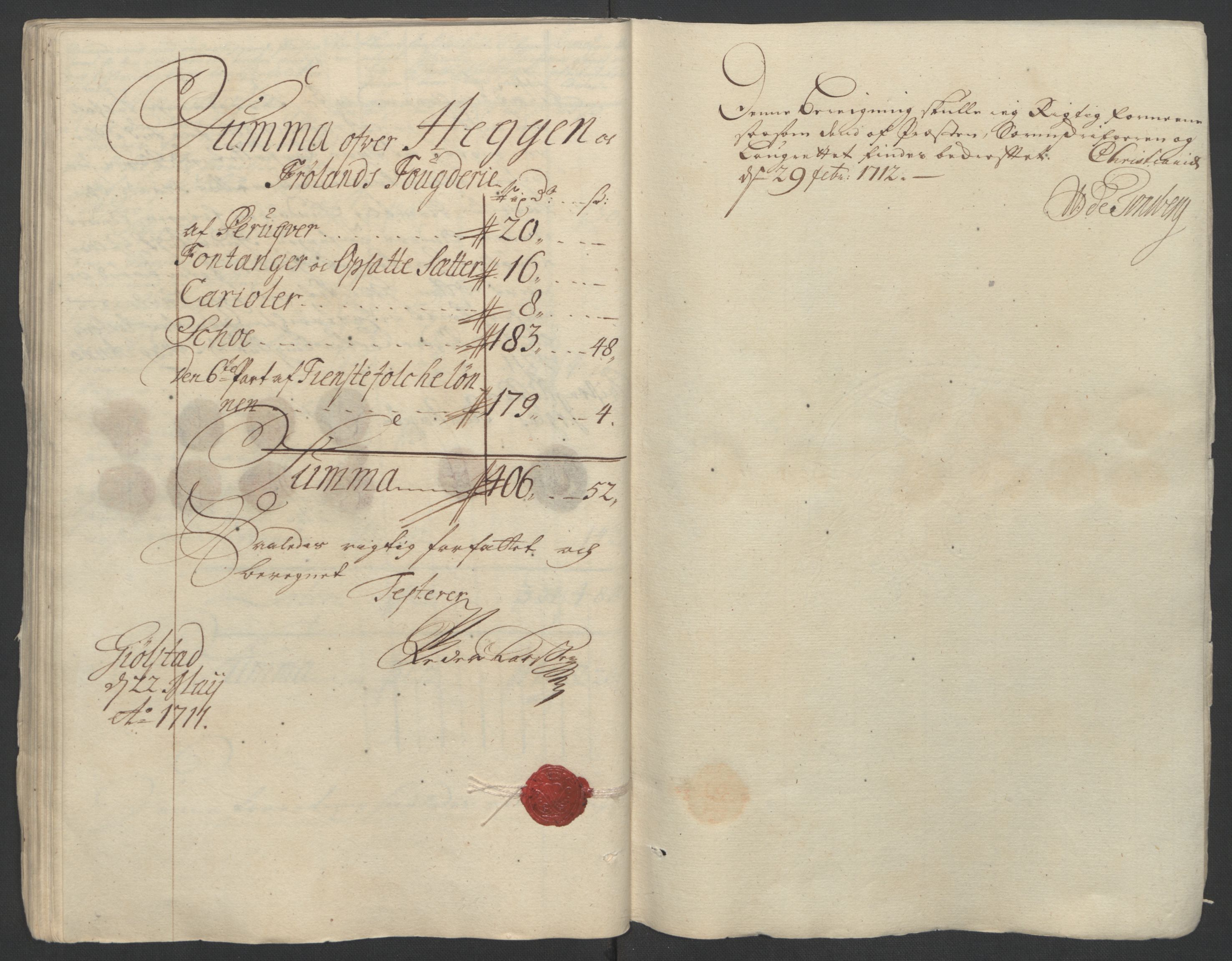 Rentekammeret inntil 1814, Reviderte regnskaper, Fogderegnskap, AV/RA-EA-4092/R07/L0304: Fogderegnskap Rakkestad, Heggen og Frøland, 1711, p. 107