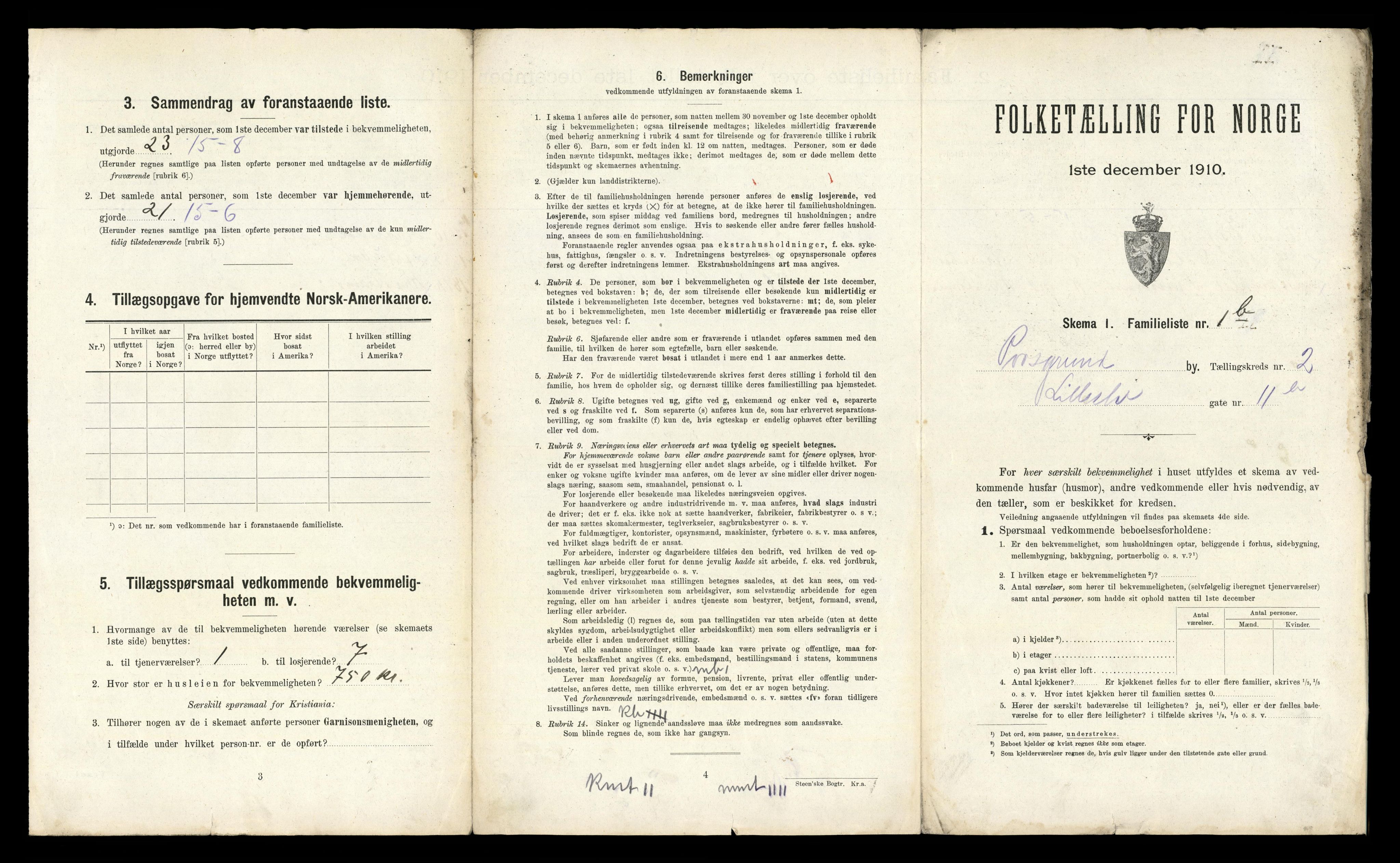 RA, 1910 census for Porsgrunn, 1910, p. 804