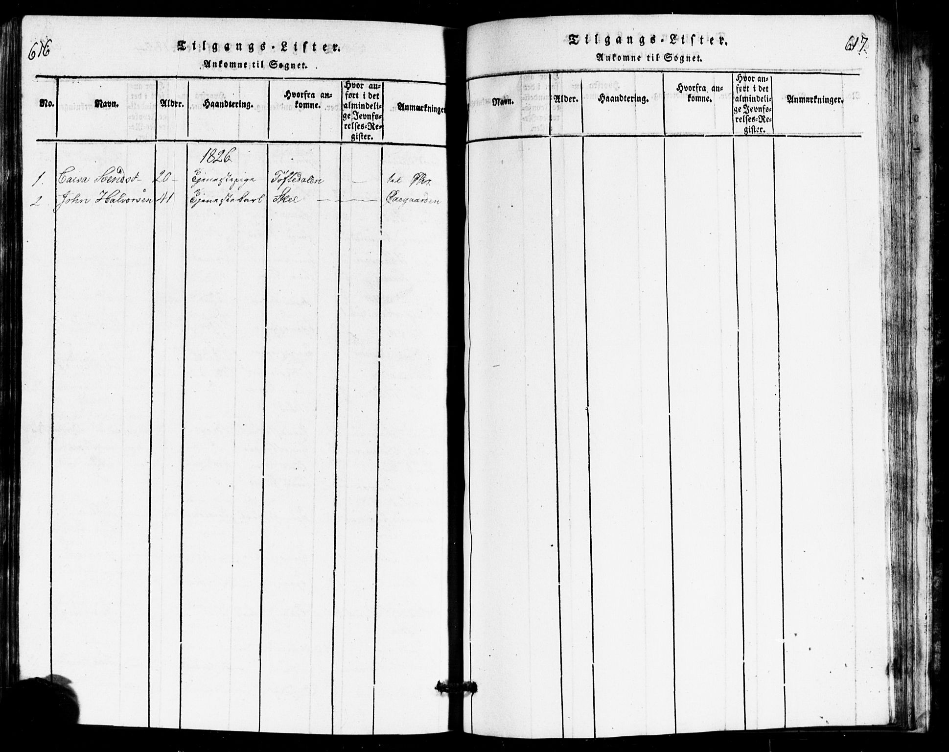 Idd prestekontor Kirkebøker, SAO/A-10911/G/Ga/L0001: Parish register (copy) no. I 1, 1815-1826, p. 616-617