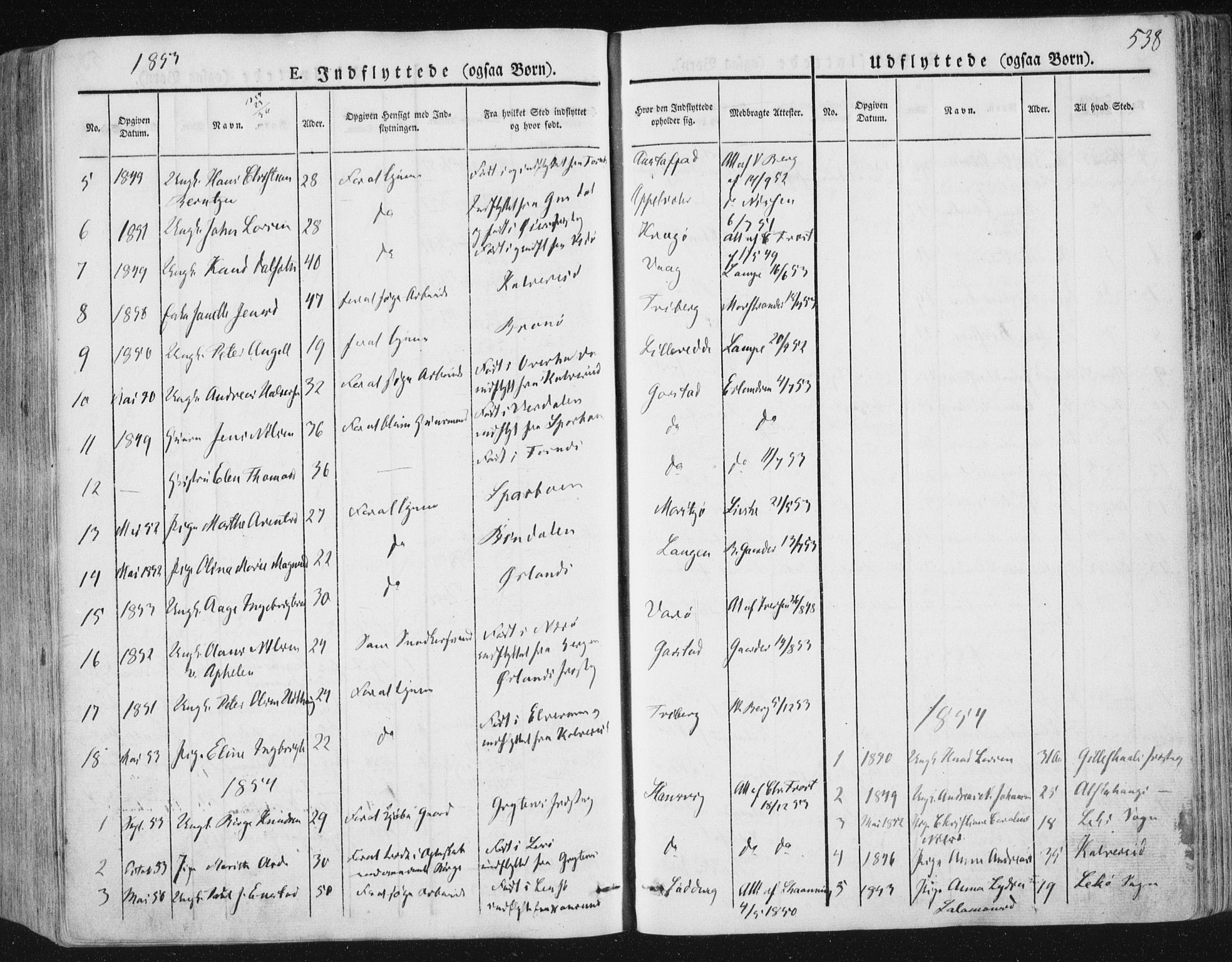 Ministerialprotokoller, klokkerbøker og fødselsregistre - Nord-Trøndelag, SAT/A-1458/784/L0669: Parish register (official) no. 784A04, 1829-1859, p. 538