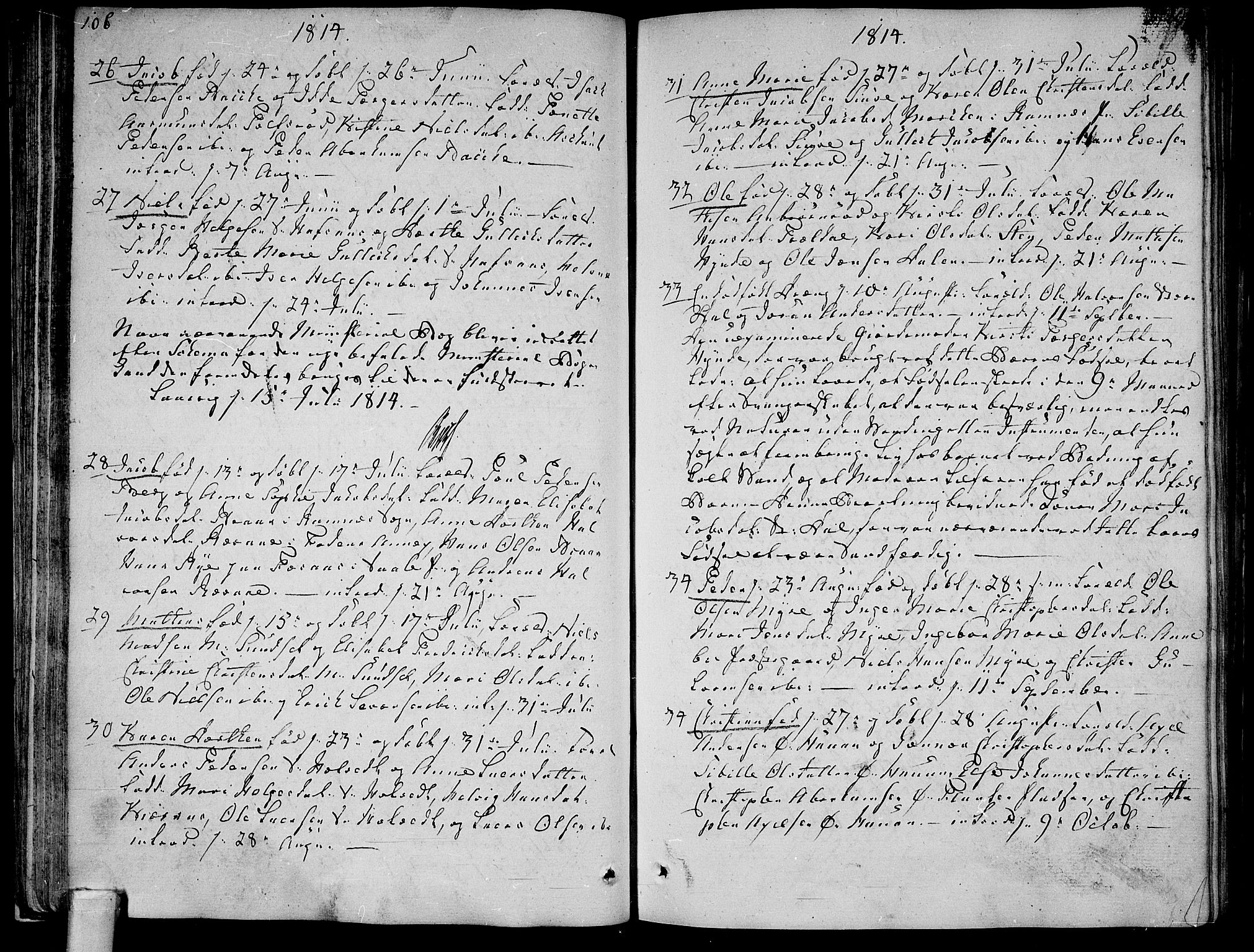 Andebu kirkebøker, AV/SAKO-A-336/F/Fa/L0003: Parish register (official) no. 3 /1, 1803-1828, p. 106-107