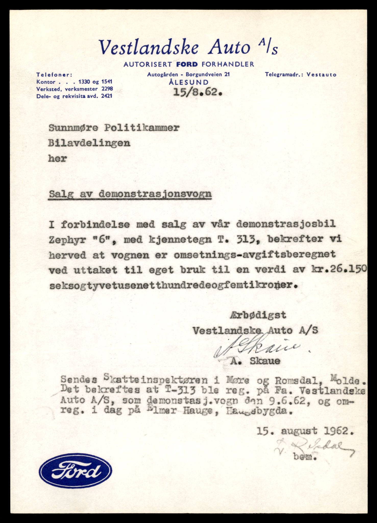 Møre og Romsdal vegkontor - Ålesund trafikkstasjon, SAT/A-4099/F/Fe/L0009: Registreringskort for kjøretøy T 896 - T 1049, 1927-1998, p. 157