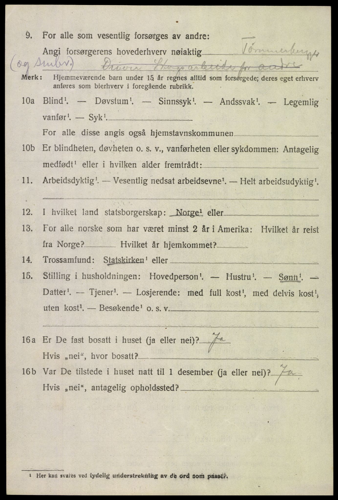 SAH, 1920 census for Torpa, 1920, p. 3484