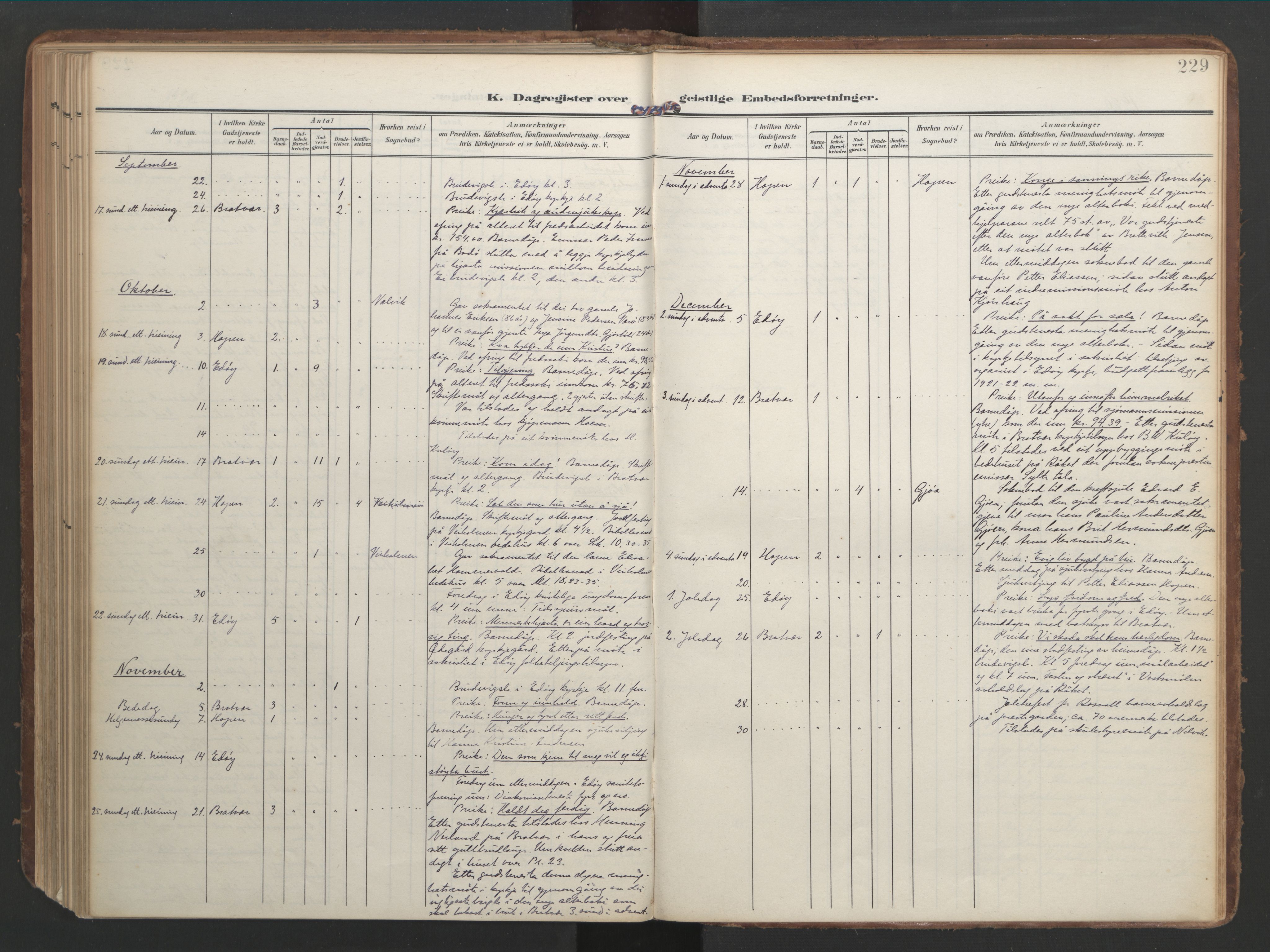 Ministerialprotokoller, klokkerbøker og fødselsregistre - Møre og Romsdal, AV/SAT-A-1454/583/L0955: Parish register (official) no. 583A02, 1907-1926, p. 229