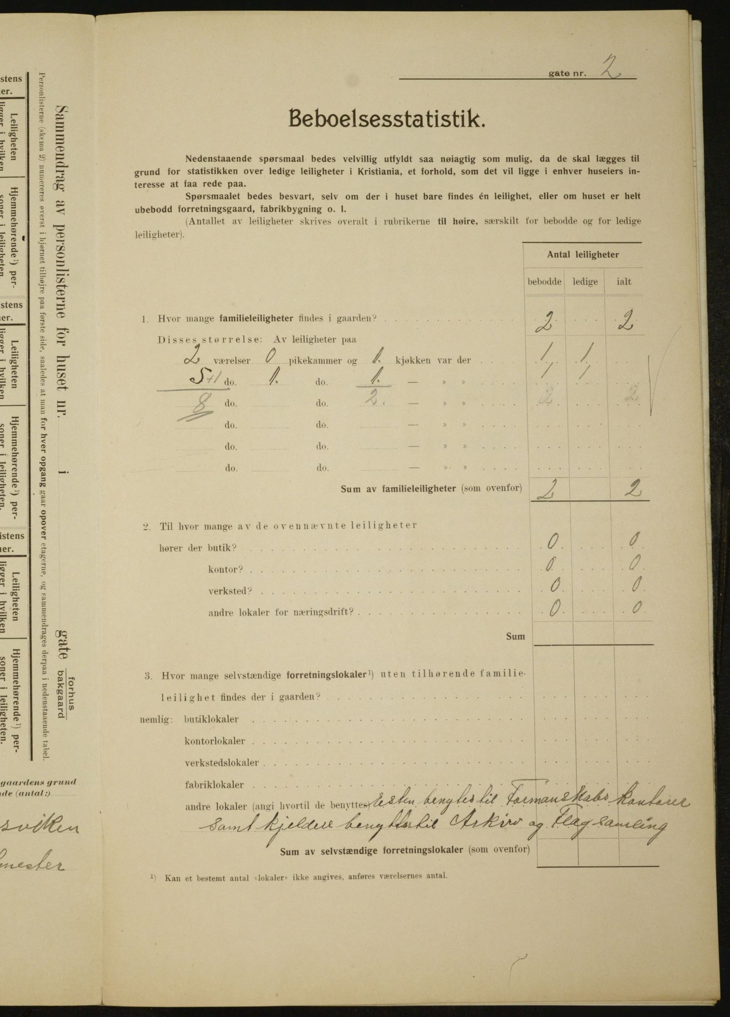 OBA, Municipal Census 1910 for Kristiania, 1910, p. 28377