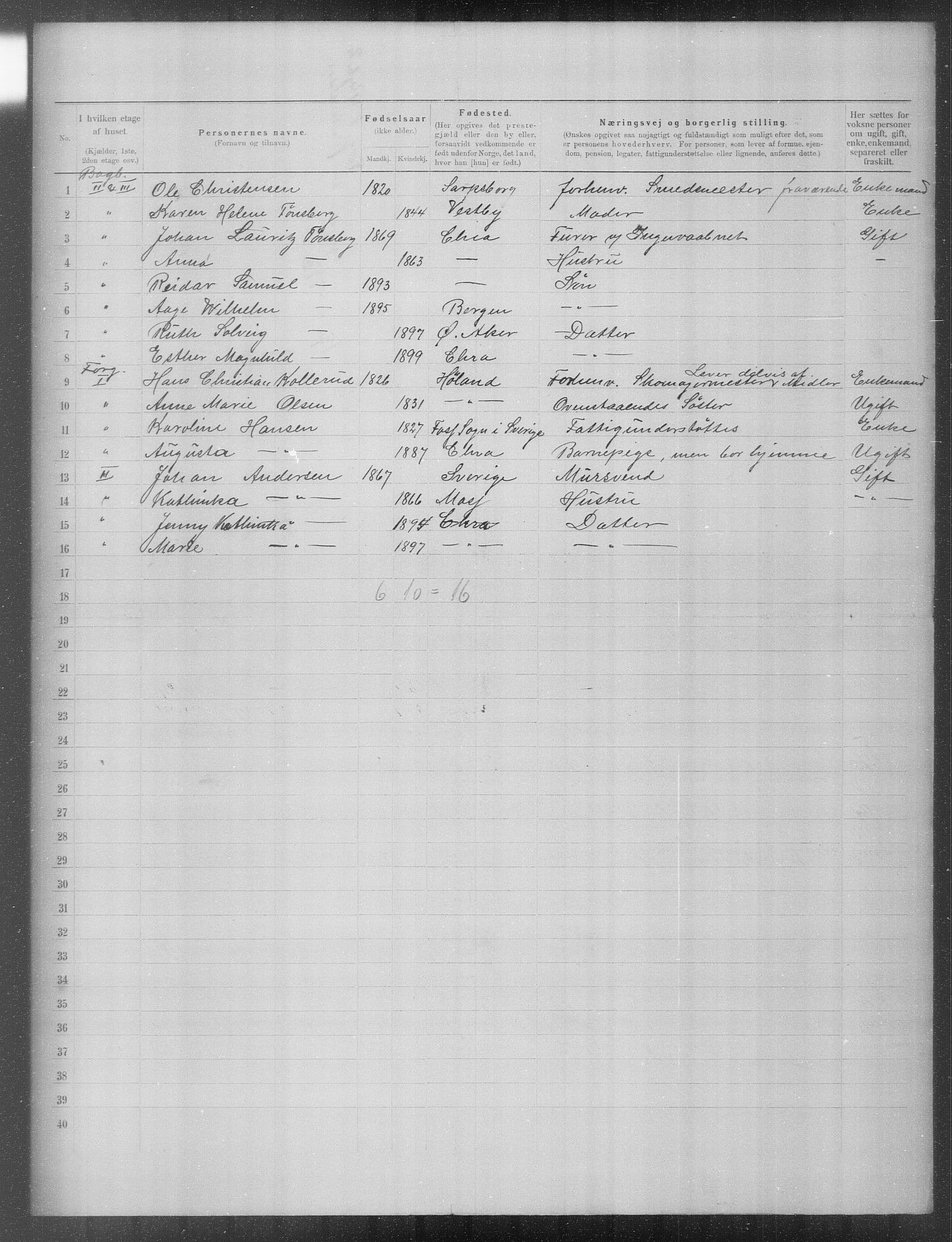 OBA, Municipal Census 1902 for Kristiania, 1902, p. 23847