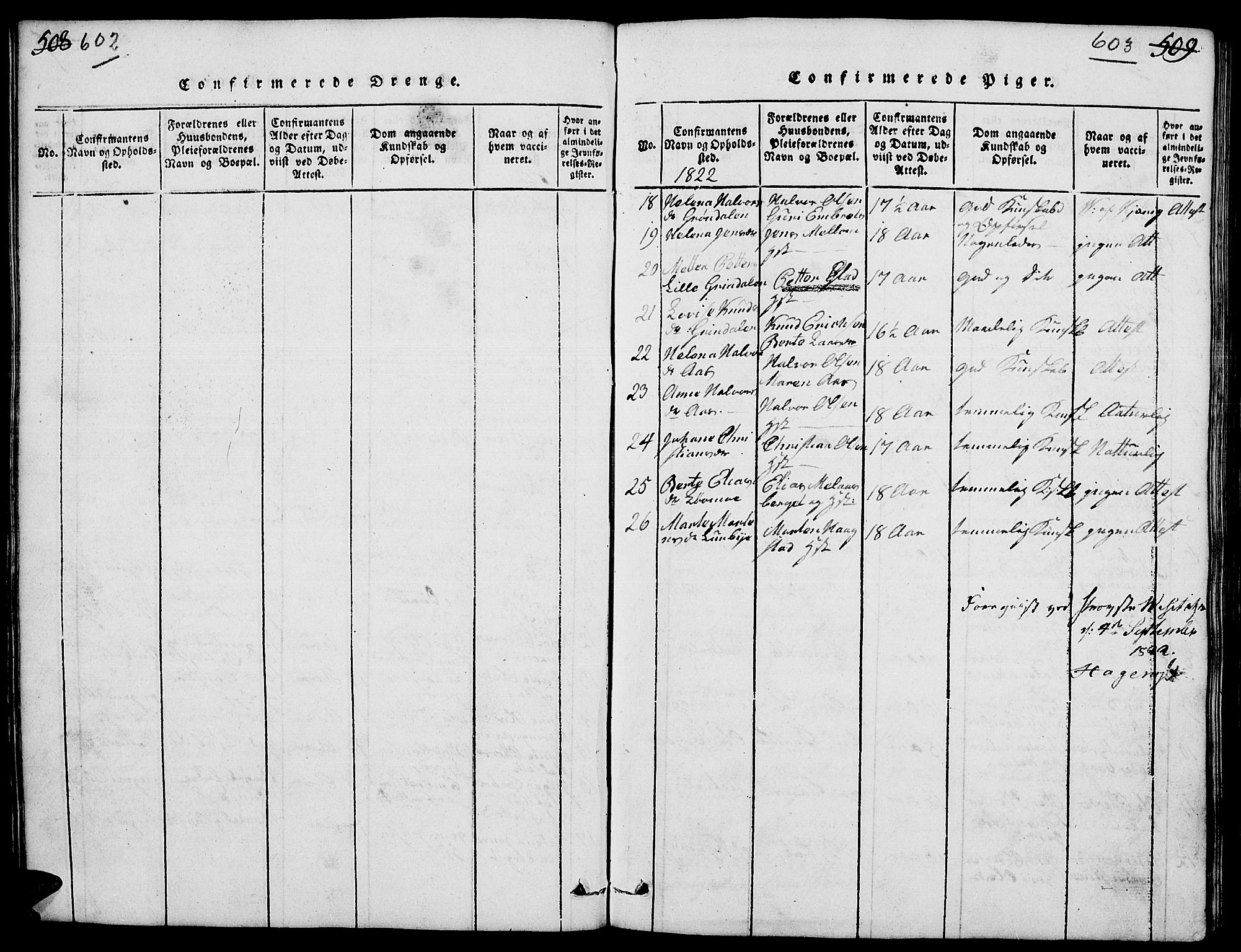 Elverum prestekontor, SAH/PREST-044/H/Ha/Hab/L0001: Parish register (copy) no. 1, 1815-1829, p. 602-603