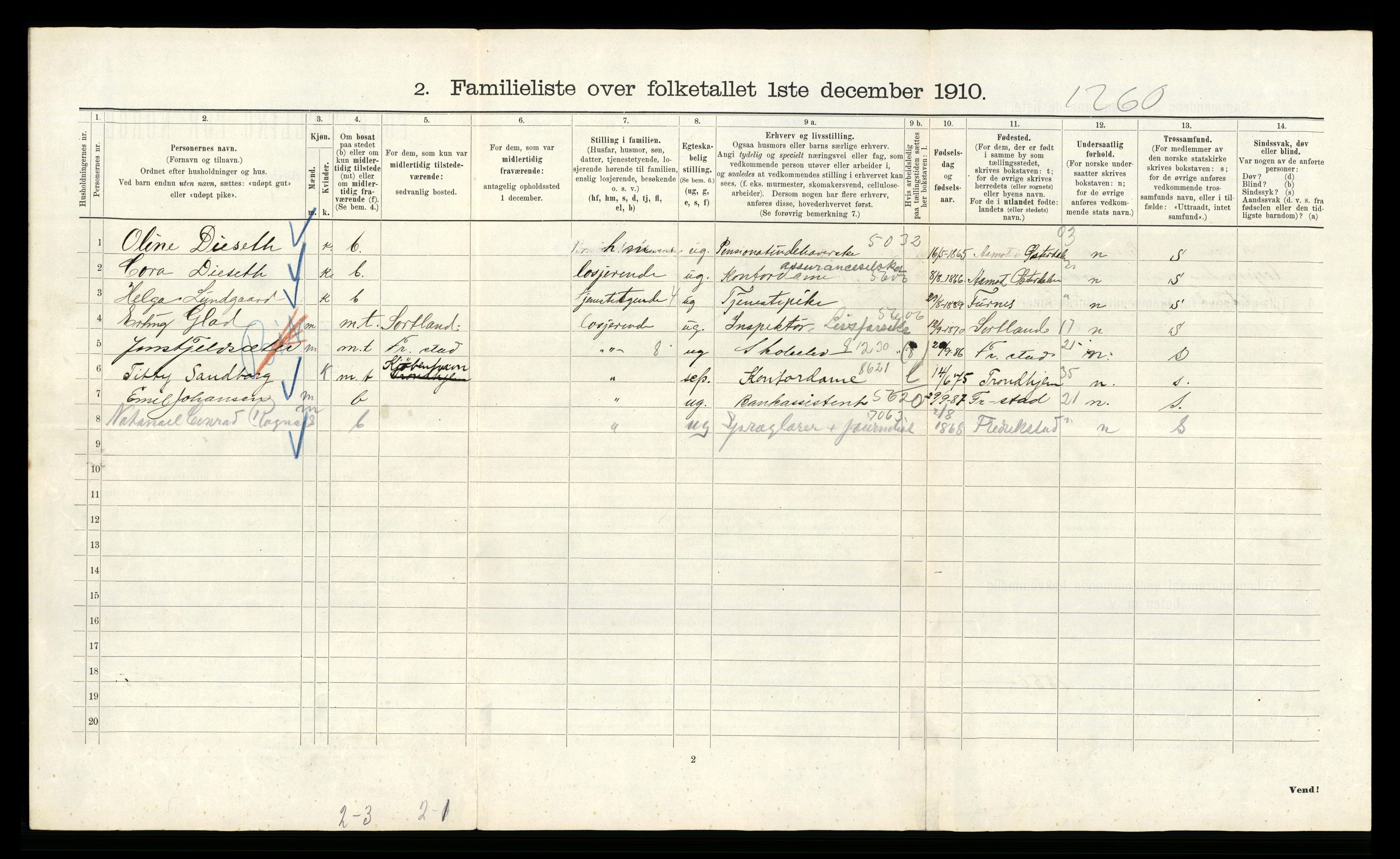 RA, 1910 census for Kristiania, 1910, p. 112780