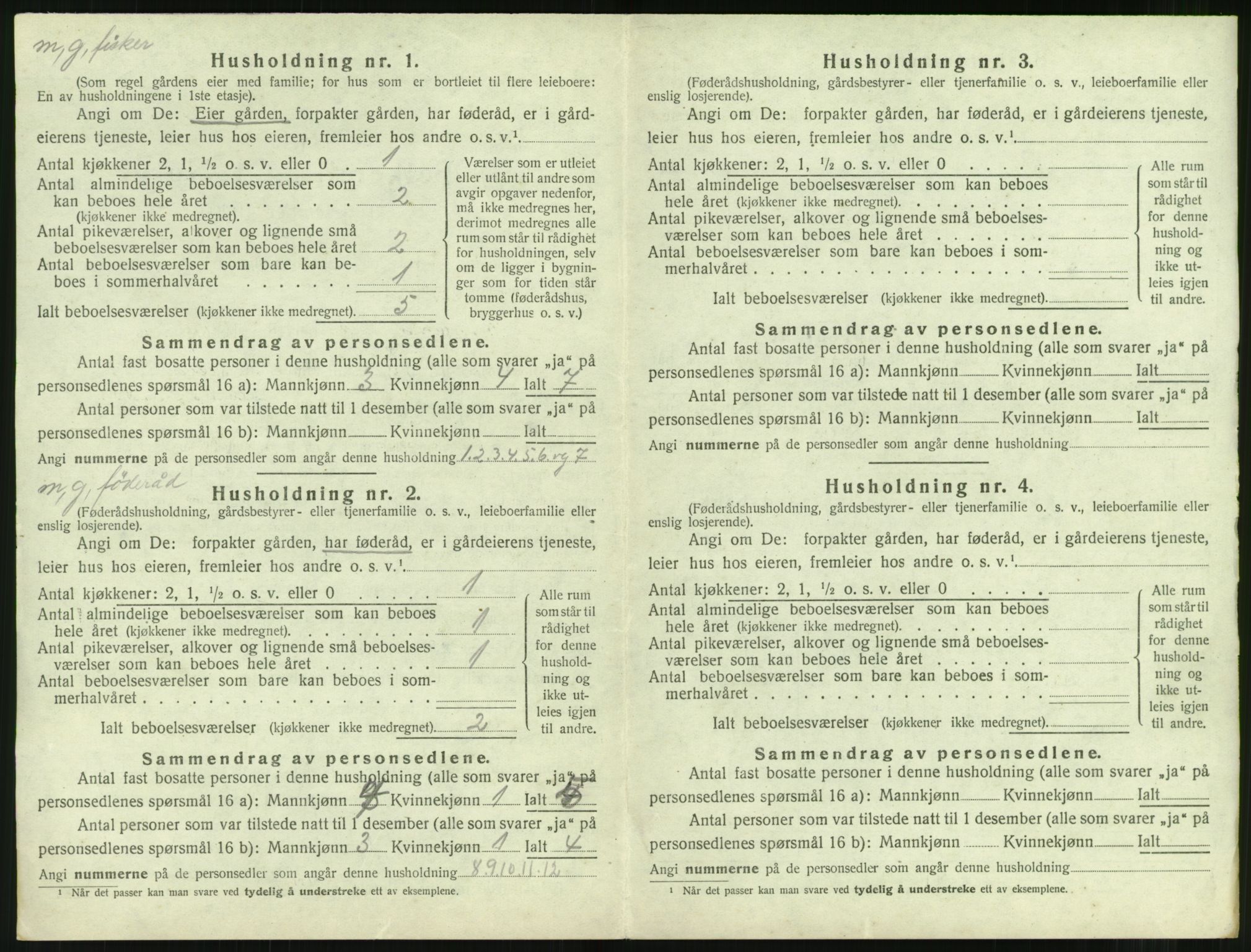 SAT, 1920 census for Aukra, 1920, p. 336