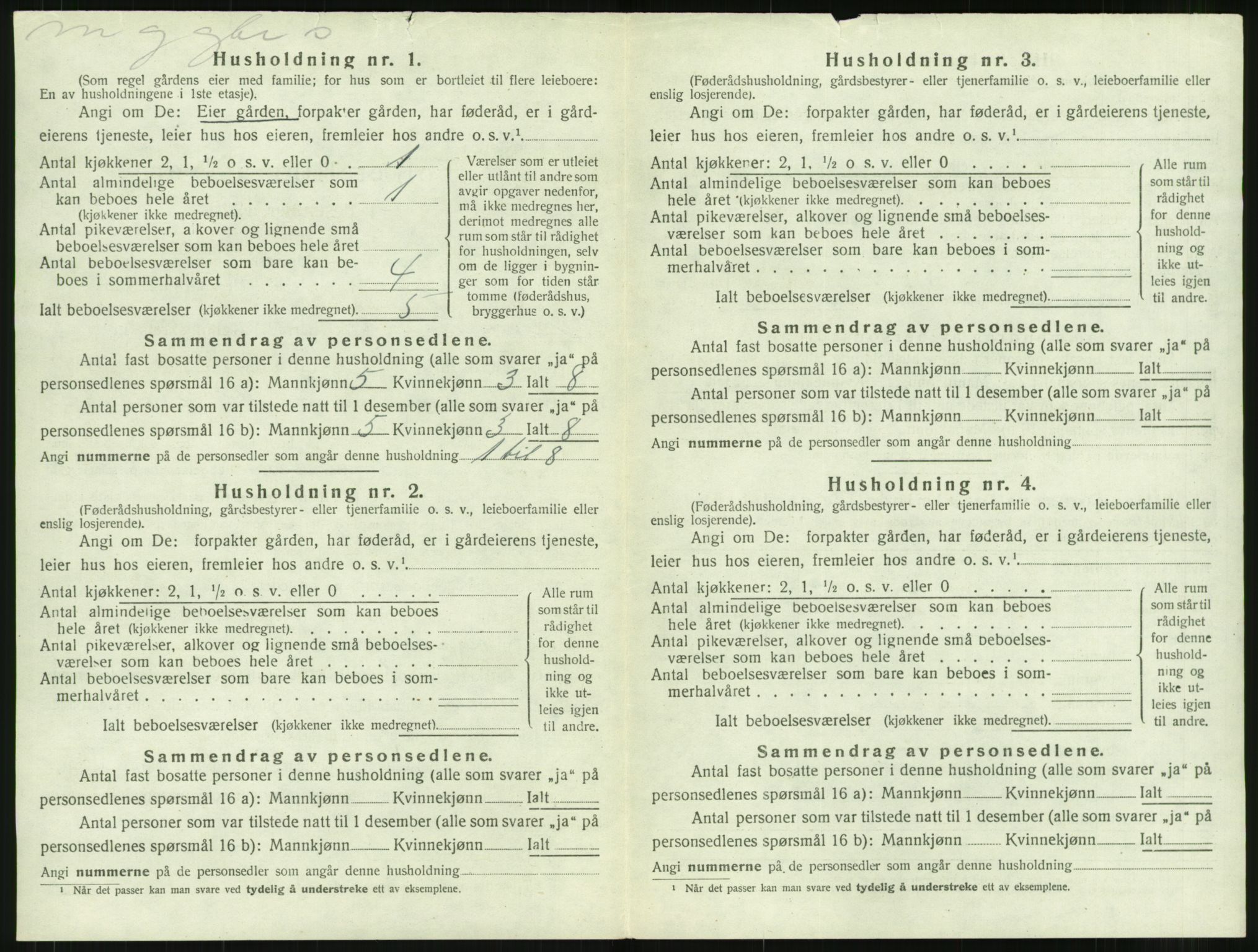 SAT, 1920 census for Bremsnes, 1920, p. 1066