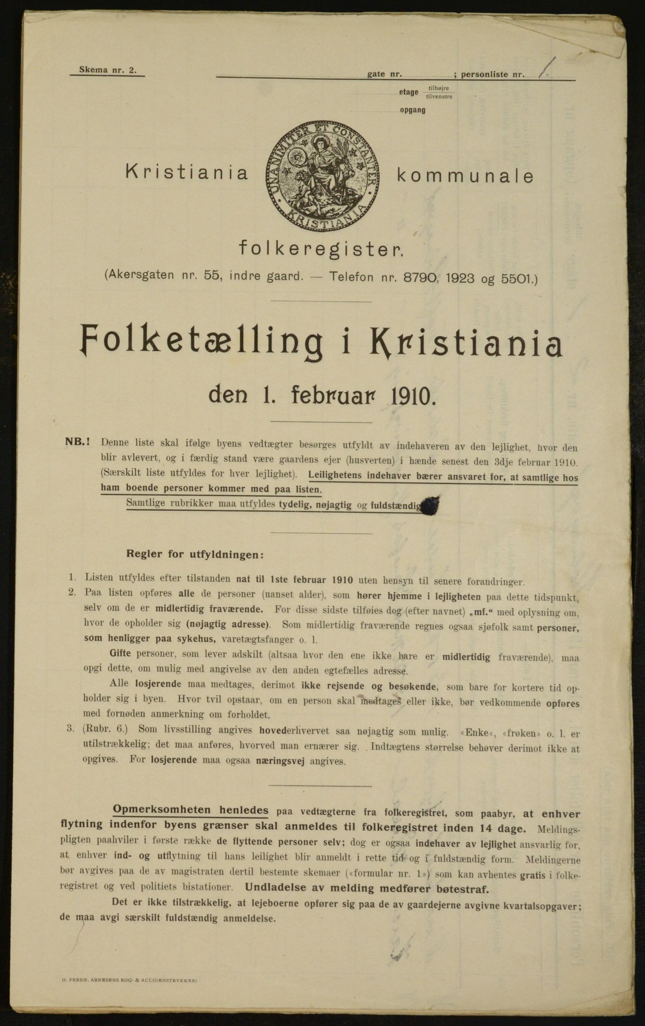 OBA, Municipal Census 1910 for Kristiania, 1910, p. 97474