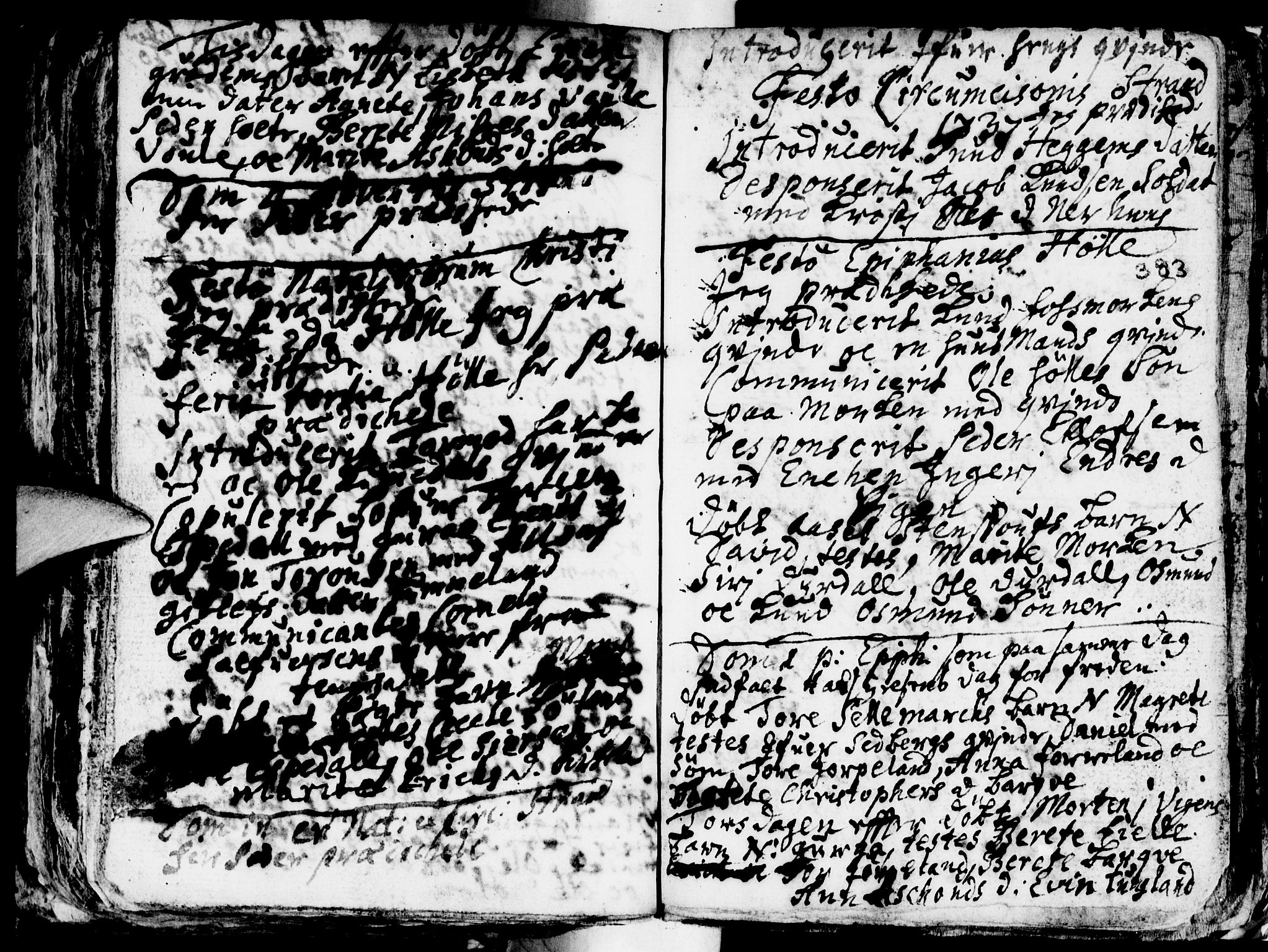 Strand sokneprestkontor, SAST/A-101828/H/Ha/Haa/L0001: Parish register (official) no. A 1, 1702-1745, p. 383
