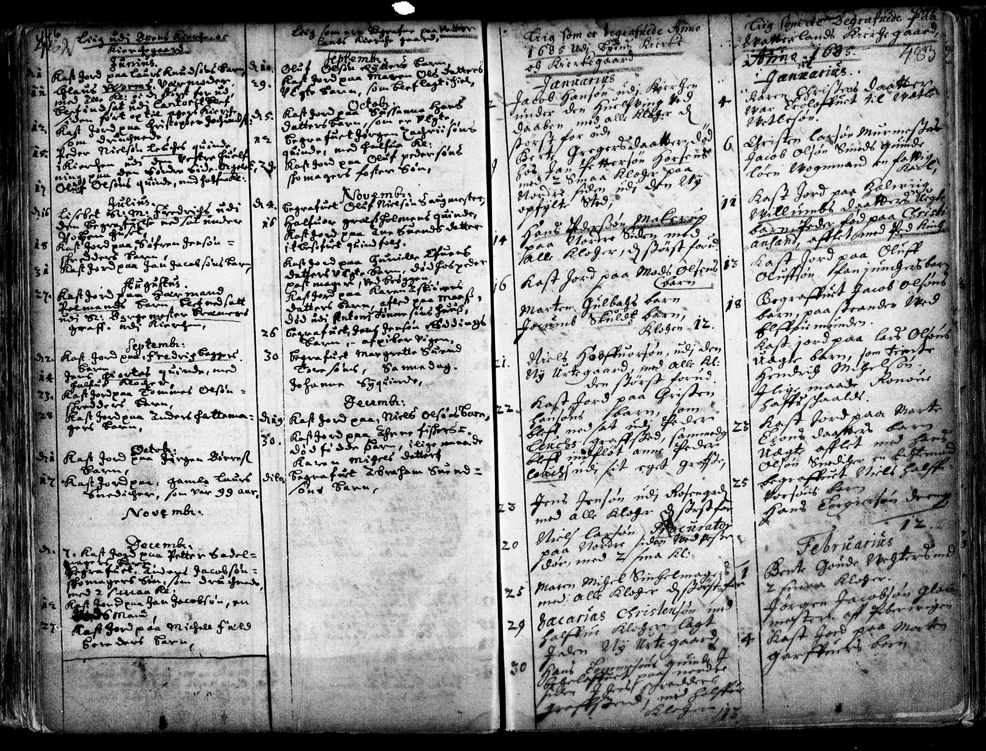 Oslo domkirke Kirkebøker, AV/SAO-A-10752/F/Fa/L0001: Parish register (official) no. 1, 1648-1704, p. 446-447