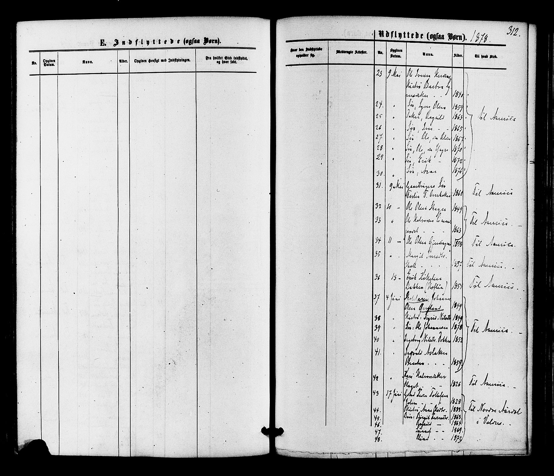 Gol kirkebøker, AV/SAKO-A-226/F/Fa/L0004: Parish register (official) no. I 4, 1876-1886, p. 312