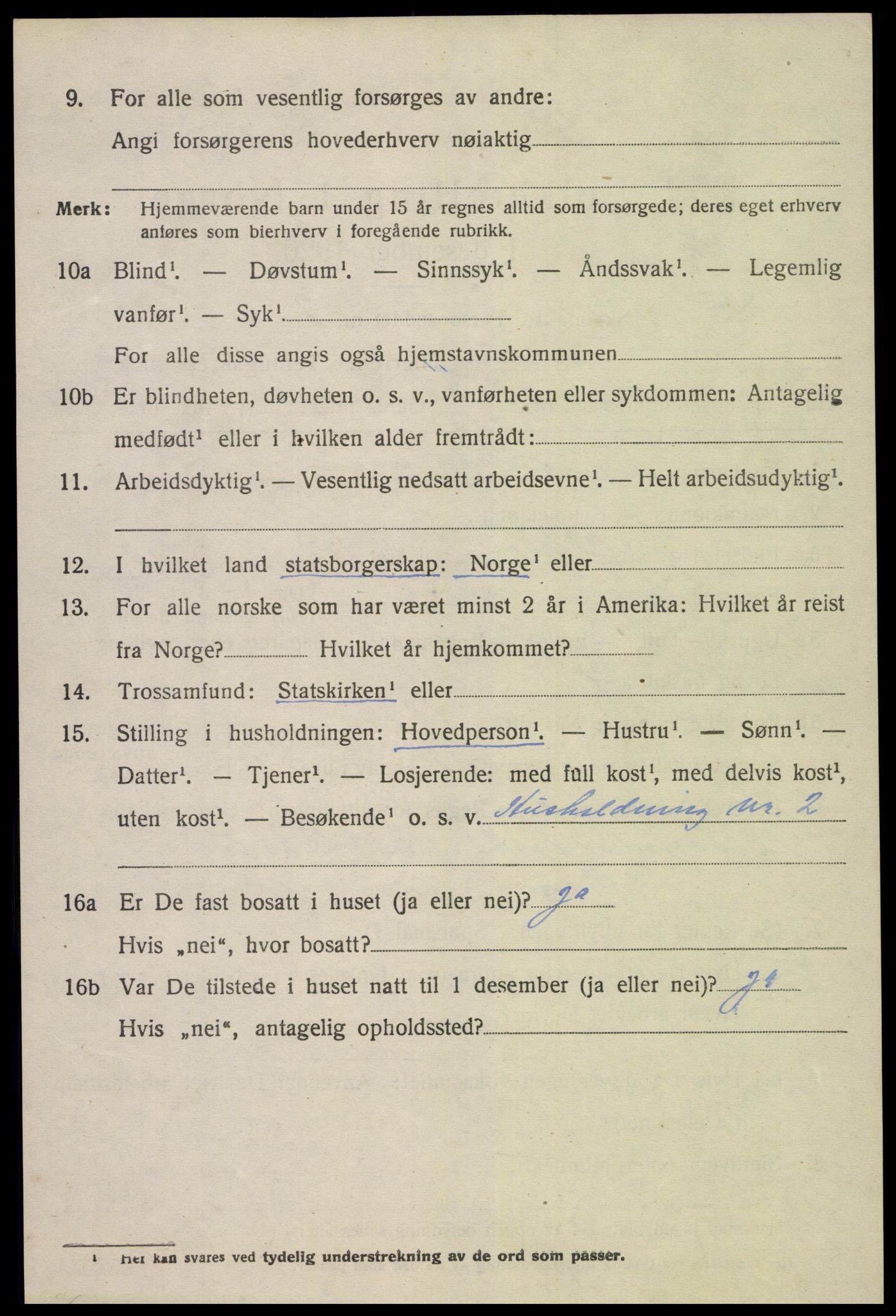 SAK, 1920 census for Dypvåg, 1920, p. 5540