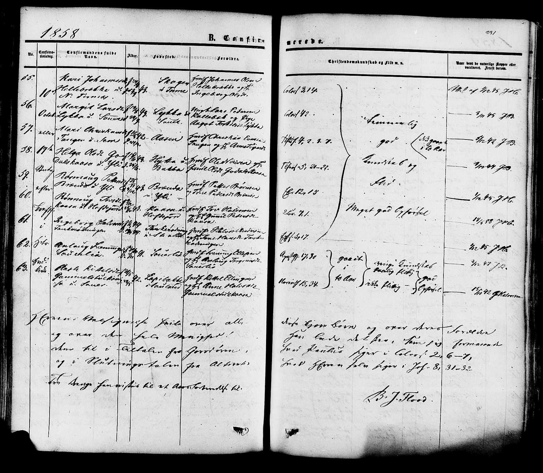 Heddal kirkebøker, SAKO/A-268/F/Fa/L0007: Parish register (official) no. I 7, 1855-1877, p. 231