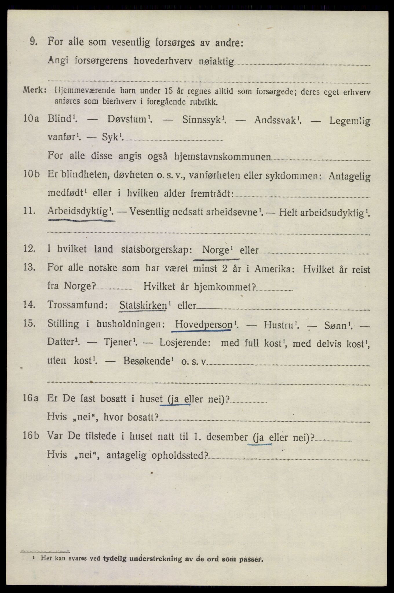 SAKO, 1920 census for Sandeherred, 1920, p. 20699