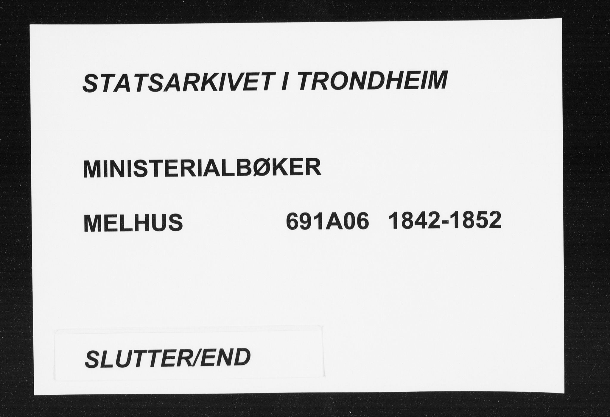 Ministerialprotokoller, klokkerbøker og fødselsregistre - Sør-Trøndelag, AV/SAT-A-1456/691/L1074: Parish register (official) no. 691A06, 1842-1852