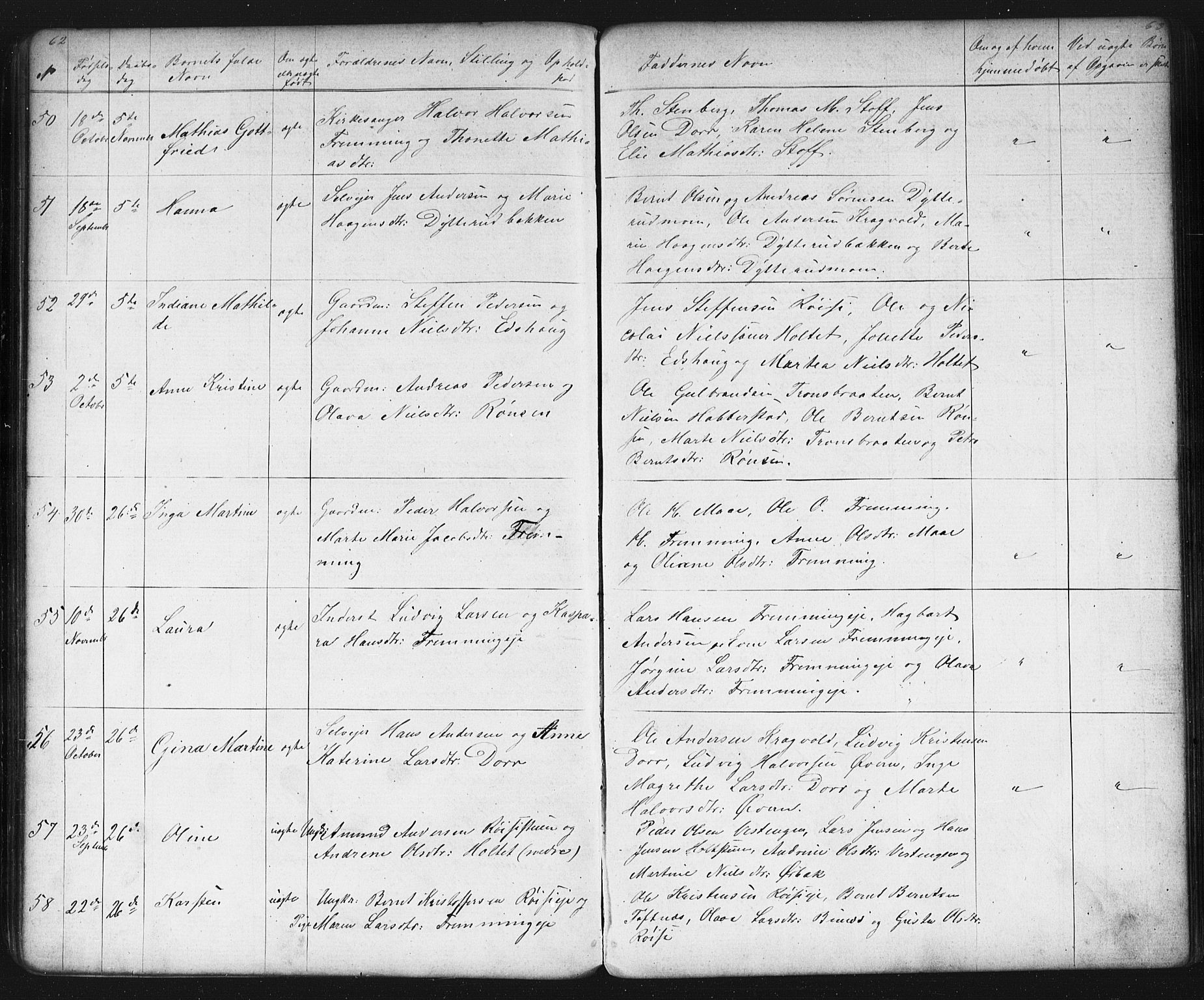 Eidsvoll prestekontor Kirkebøker, AV/SAO-A-10888/G/Gb/L0001: Parish register (copy) no. II 1, 1861-1877, p. 62-63