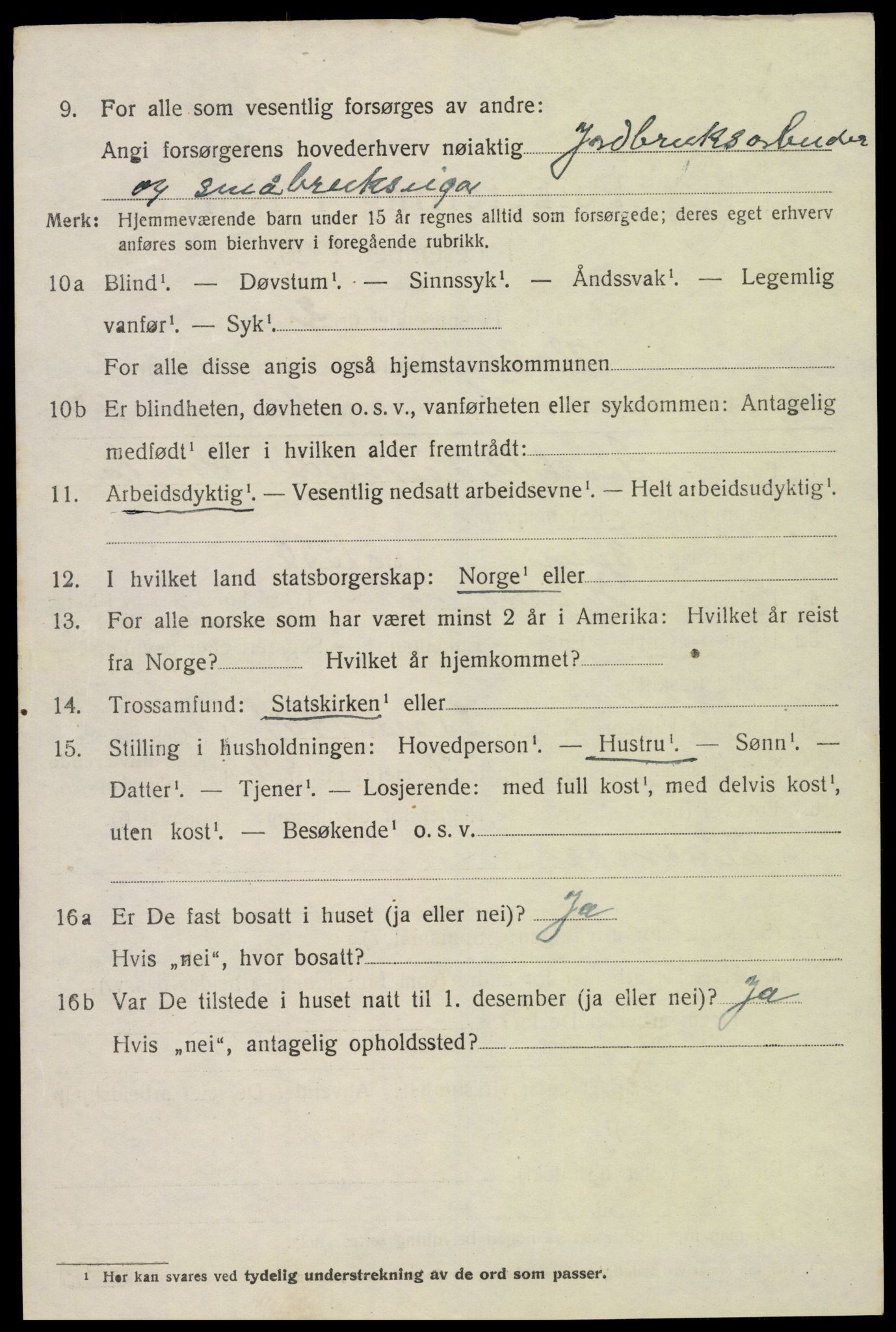 SAK, 1920 census for Valle, 1920, p. 956