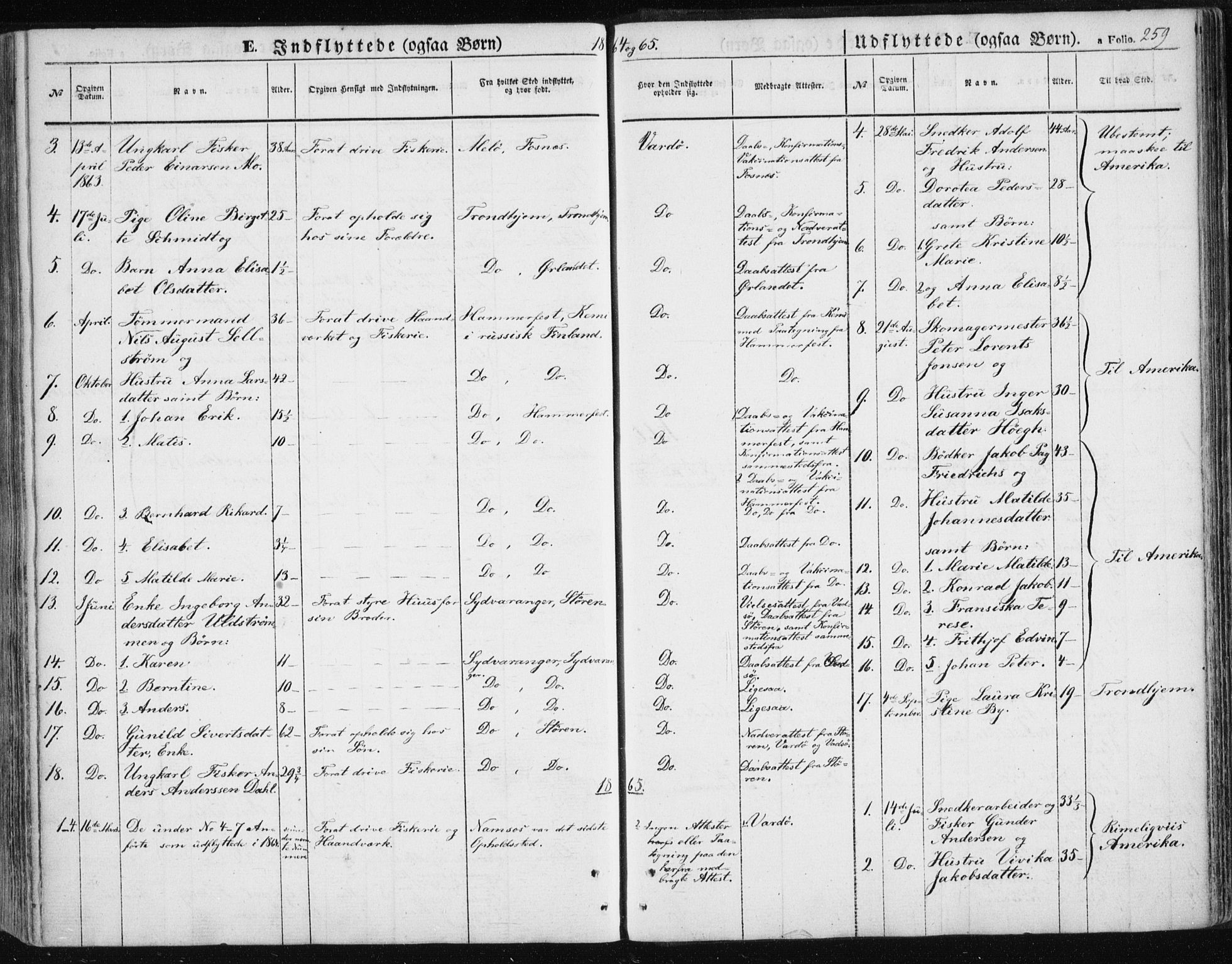 Vardø sokneprestkontor, SATØ/S-1332/H/Ha/L0004kirke: Parish register (official) no. 4, 1862-1871, p. 259