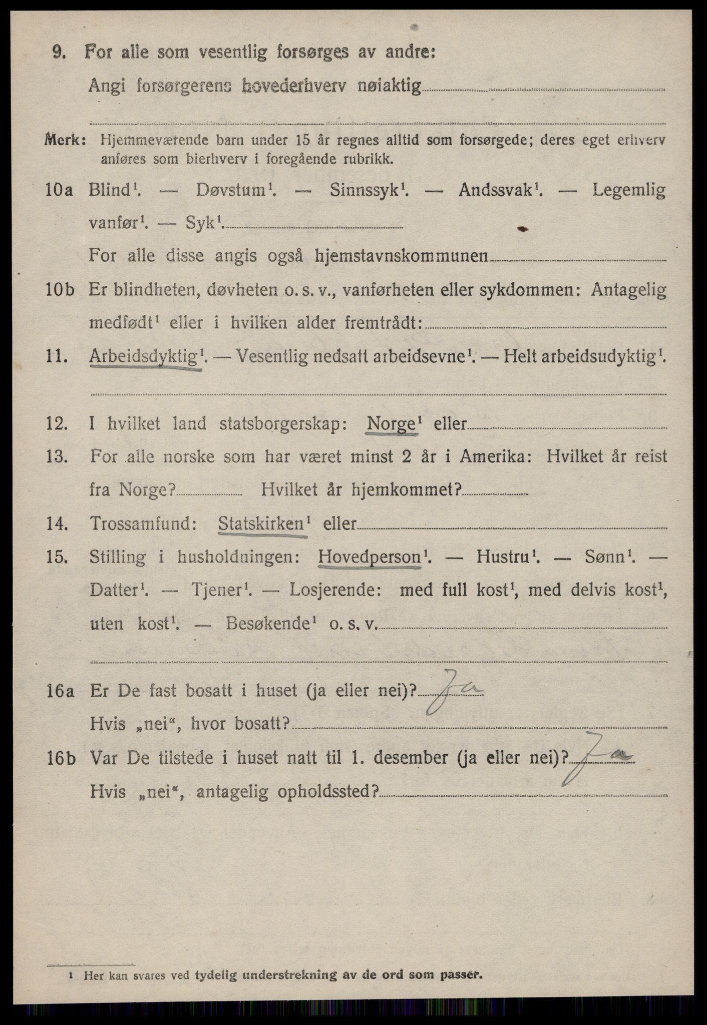 SAT, 1920 census for Hareid, 1920, p. 3174